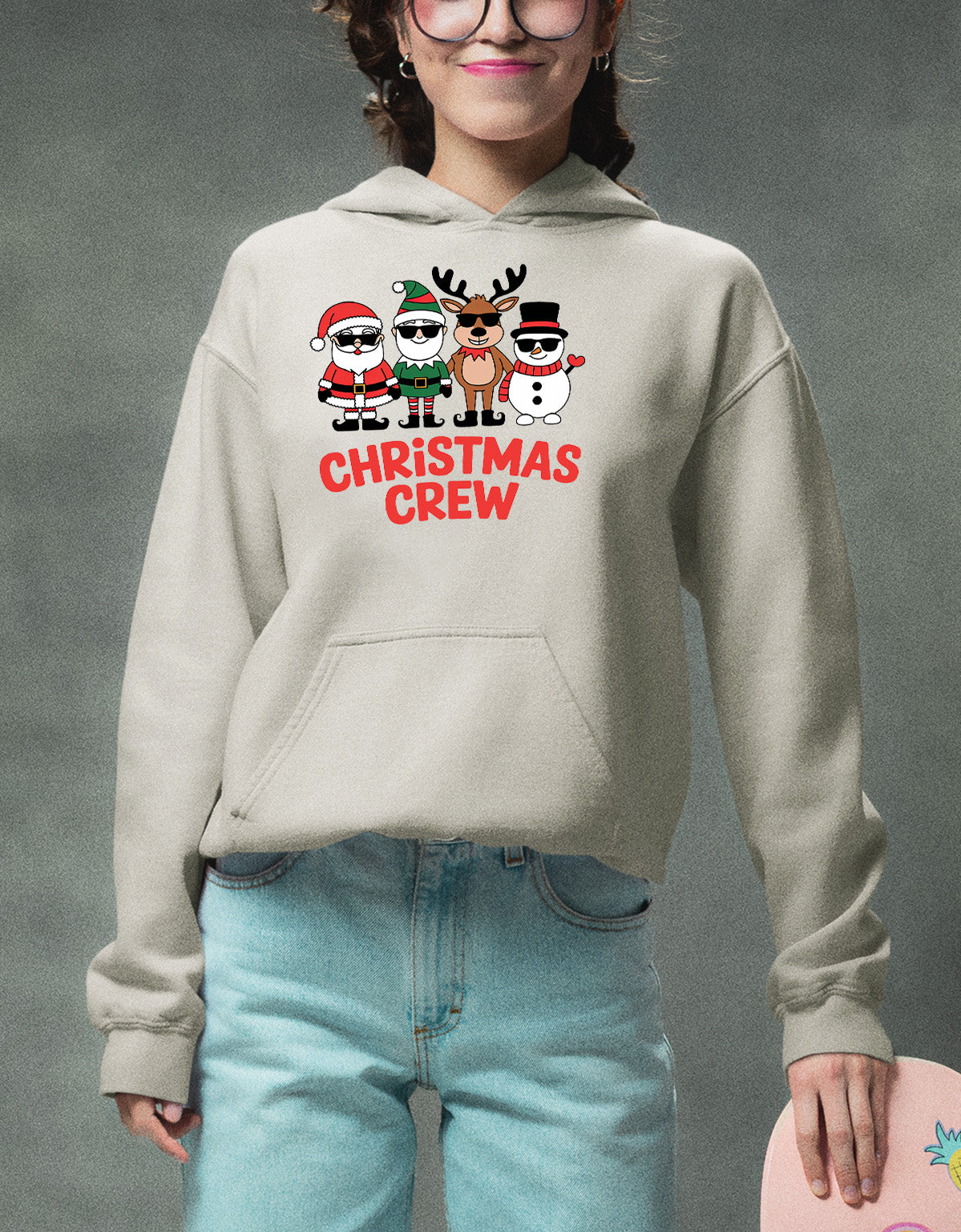 Christmas Crew: Cozy Holiday Squad Gift Idea for Friends & Family | Festive Seasonal Theme Hoodie
