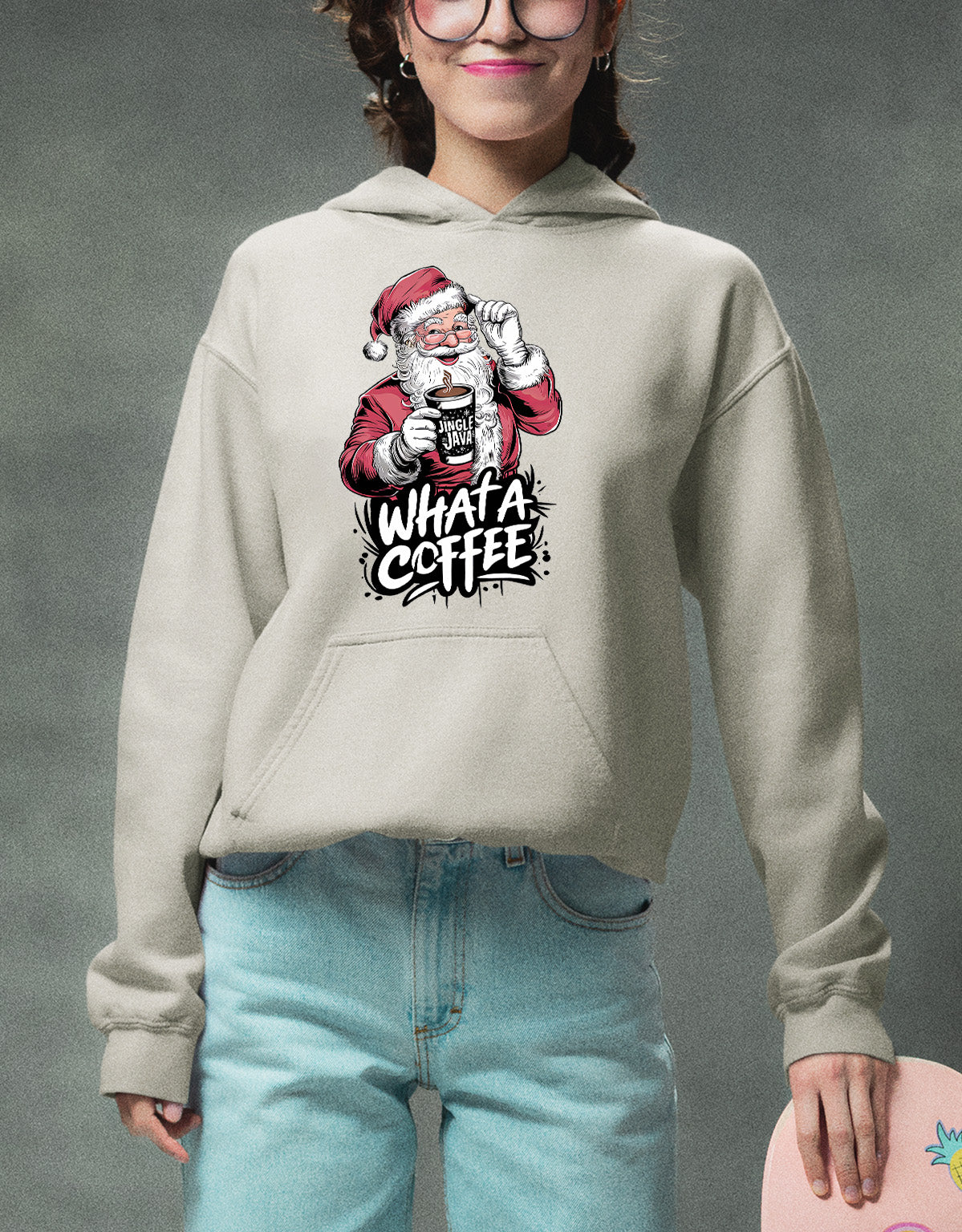What a Coffee Christmas Mug - Festive Holiday Caffeine Quote Gift for Coffee Lovers Hoodie
