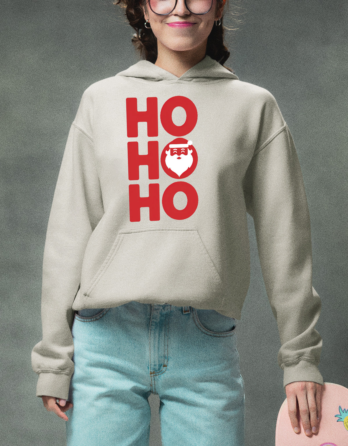Ho Ho Ho Christmas Cheer — Festive Seasonal Joy for the Holidays, Merry & Bright Hoodie
