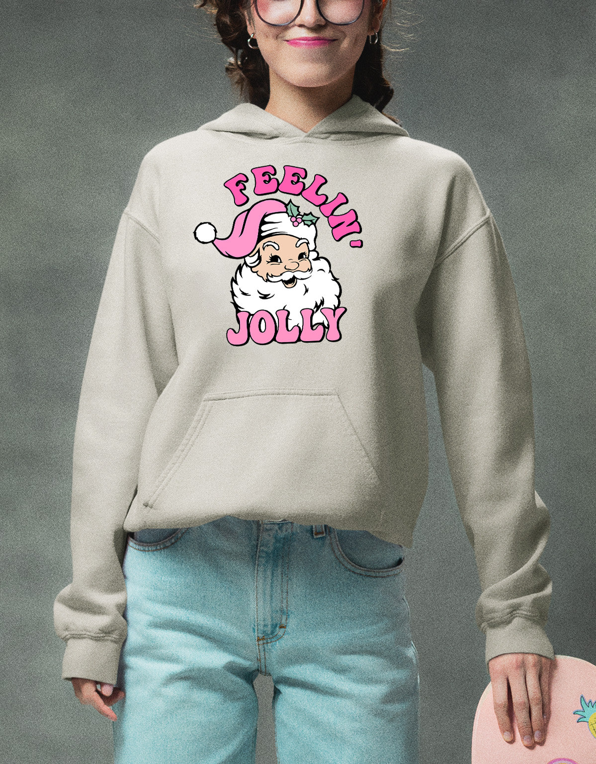 Feelin Jolly Christmas Theme for Festive Lovers - Cozy Seasonal Gift Idea Hoodie