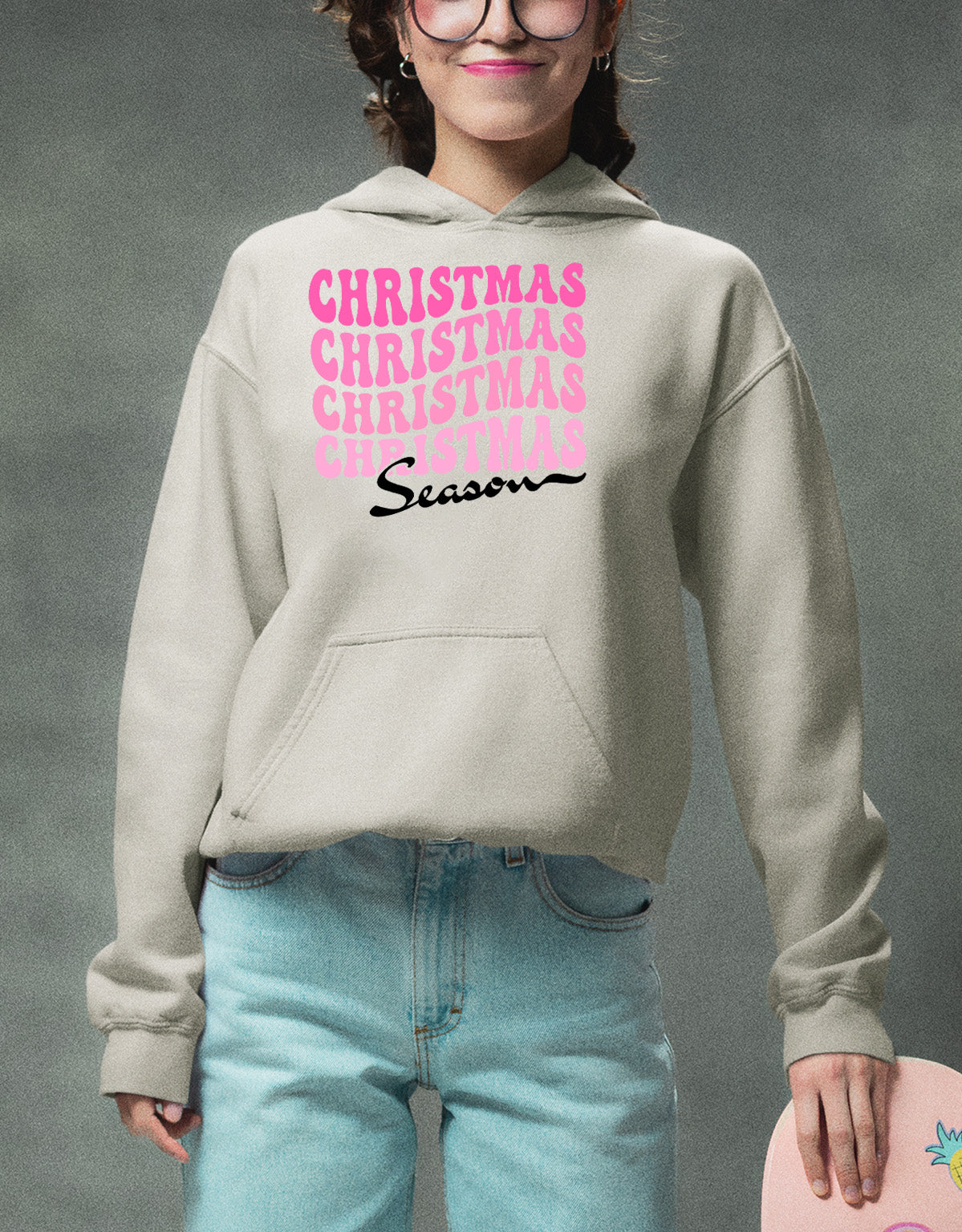 Christmas Season Inspired Artwork for Holiday Home | Festive Canvas Art Gift Idea Hoodie