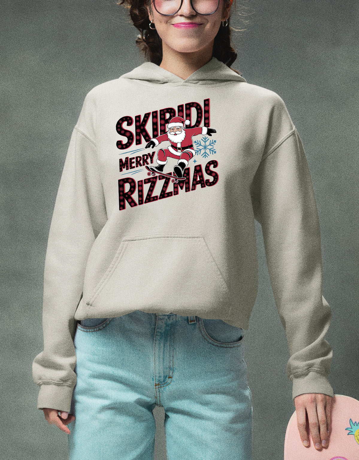 Skibidi Merry Rizzmas Christmas Cheer Festive Keepsake for Holiday Season Gift Hoodie