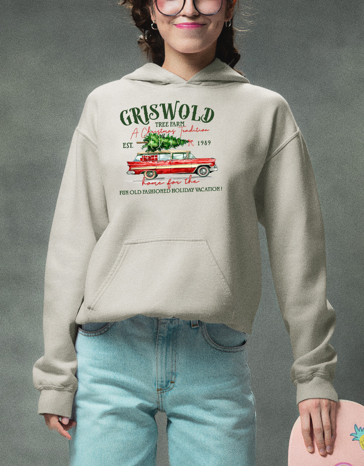 Griswold Tree Farm Christmas Magic, Rustic Holiday Charm for Seasonal Celebrations and Gift Giving Hoodie
