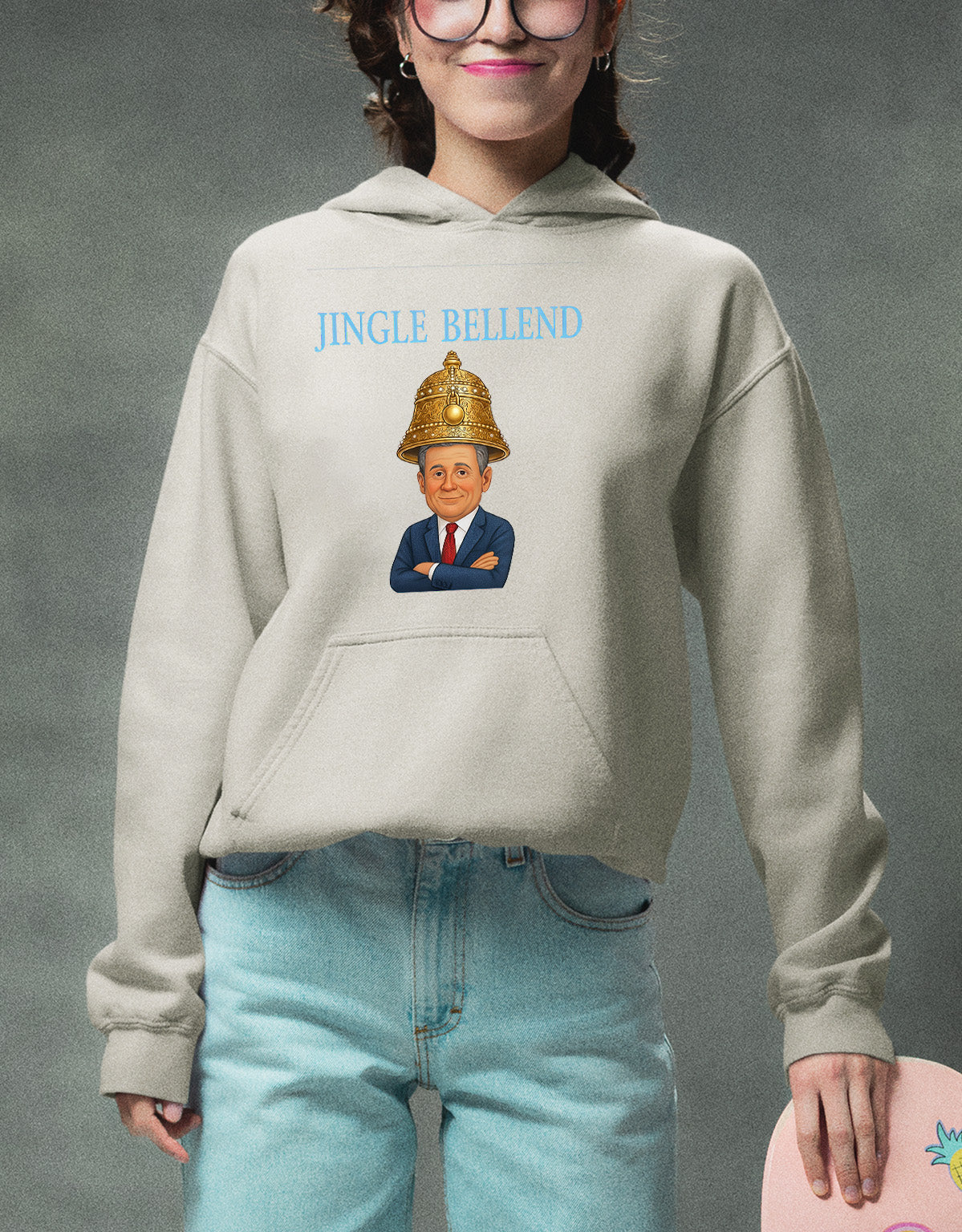 Jingle Bellend – Christmas Cheer Jewelry, Festive Holiday Accessory, Yuletide Sparkle Gift, Seasonal Celebration Hoodie