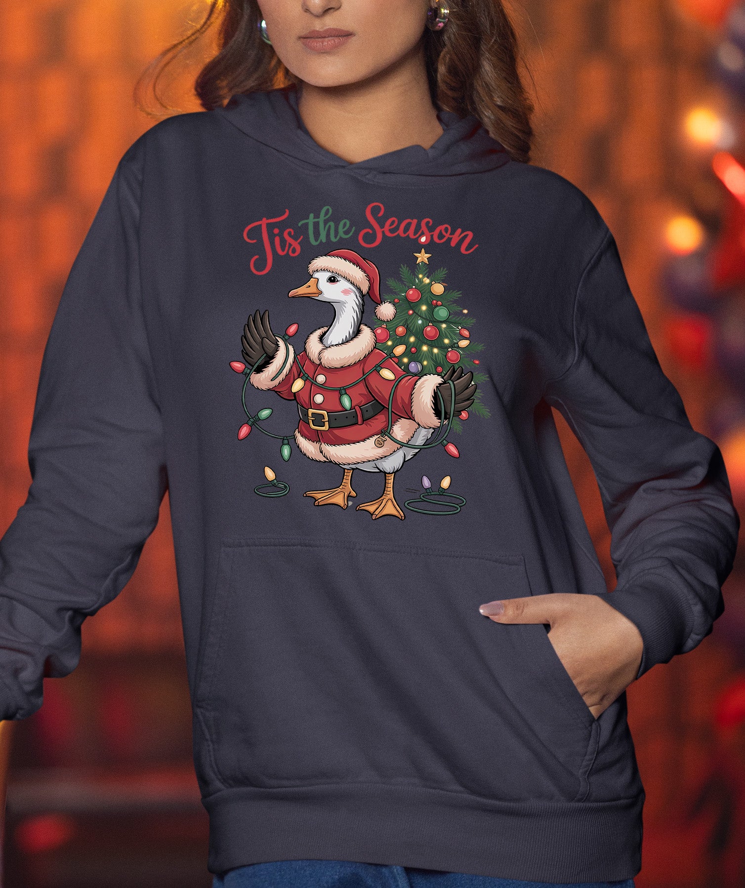Tis the Season Christmas Clip Art – Festive Typography for Scrapbooking and Seasonal Projects Hoodie