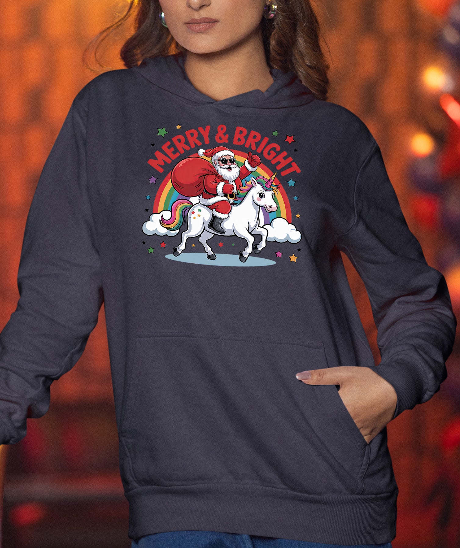 Merry & Bright Christmas Gift Tags for Gift Wrapping - Festive Holiday Labels for Packages Hoodie