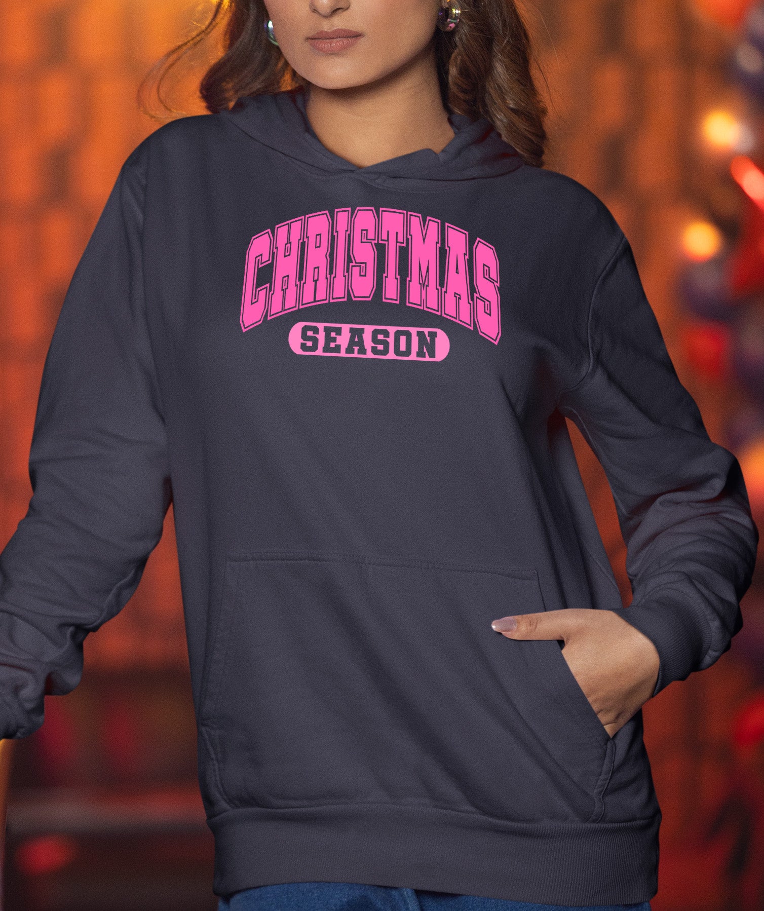 Handmade Christmas Season Keepsake for Holiday Gift | Festive Winter Magic, Cozy & Timeless Treasure Hoodie