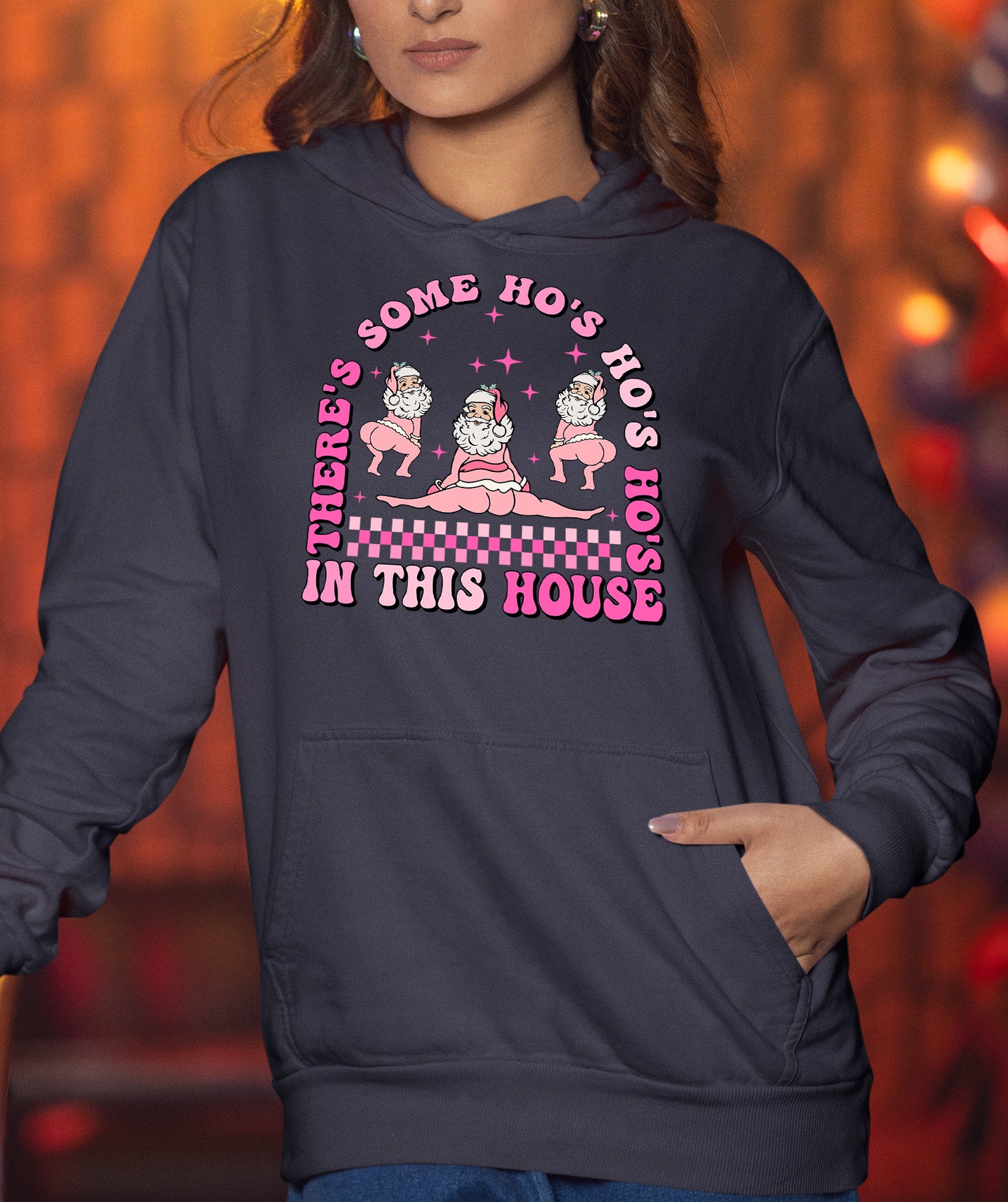 Festive Christmas Scene Art – Cozy Winter Village Illustration, Seasonal Gift for Home & Collectors Hoodie