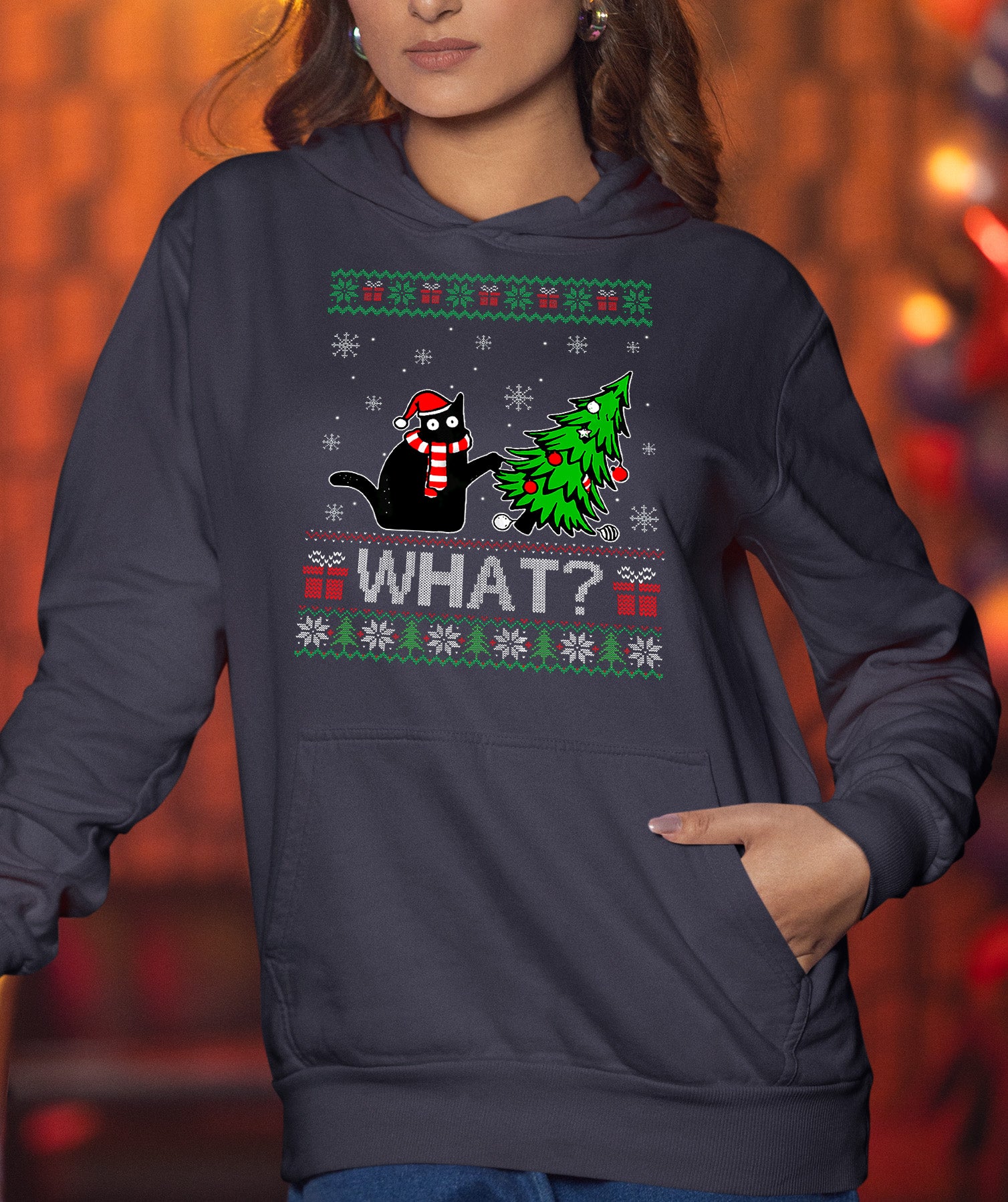 Retro Christmas Vintage Holiday Motif for Crafts, Scrapbooks, and DIY Projects Hoodie