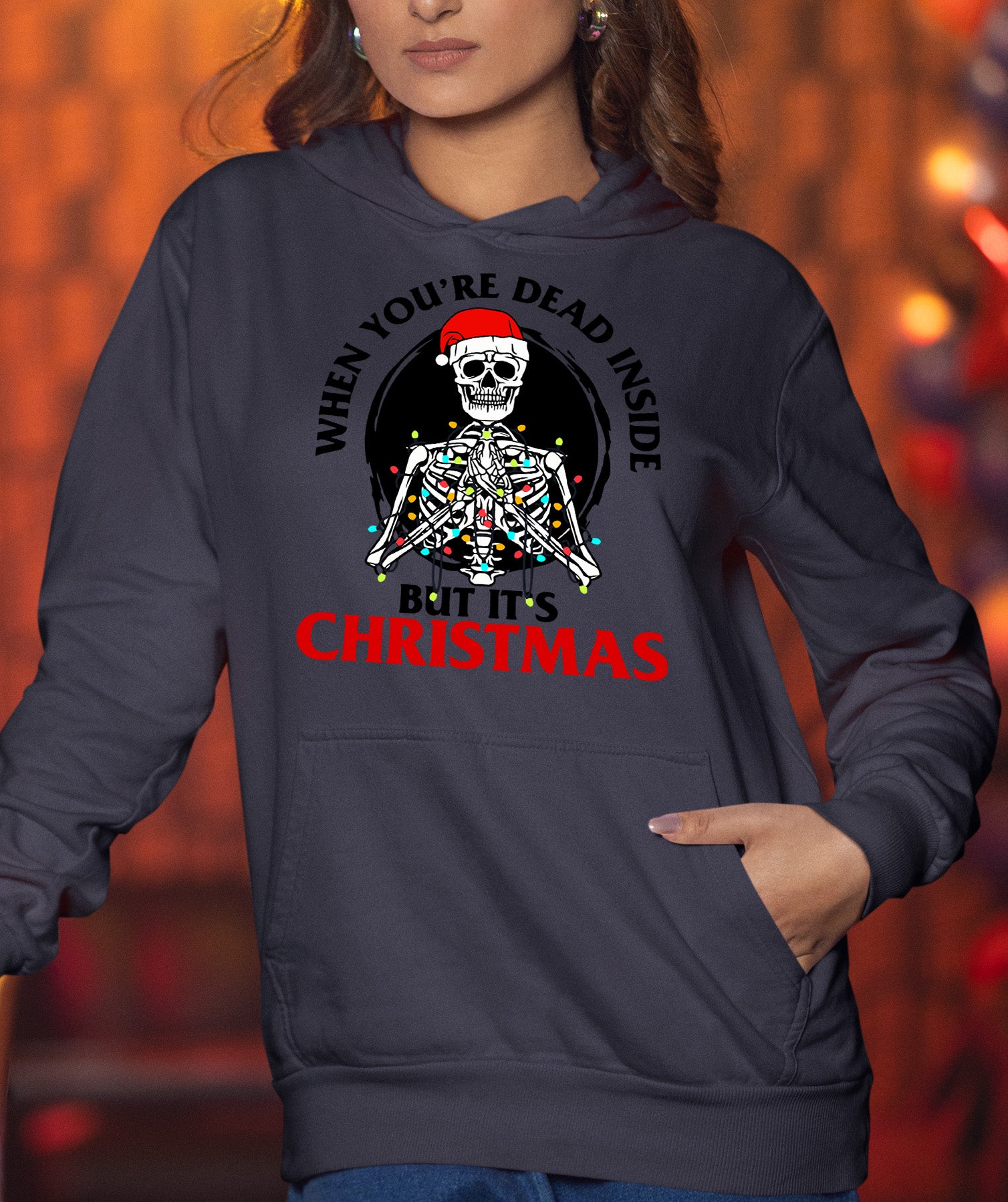 Christmas Cozy Gift Idea, Handmade Holiday Treasure for Winter Cheer, Festive Seasonal Keepsake, Unique Seasonal Craft Hoodie