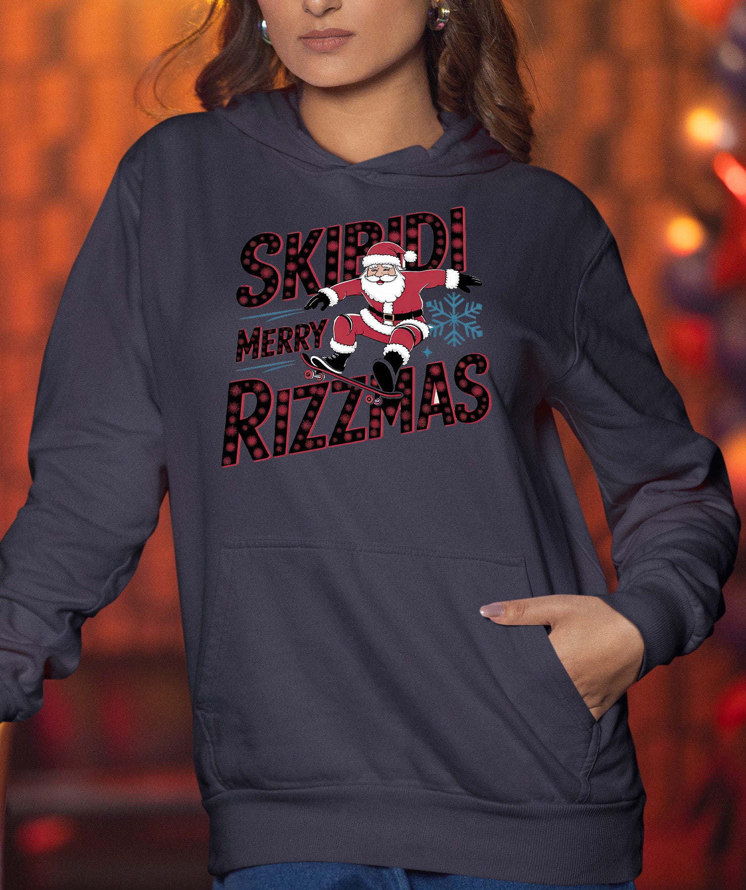 Skibidi Merry Rizzmas Christmas Cheer Festive Keepsake for Holiday Season Gift Hoodie