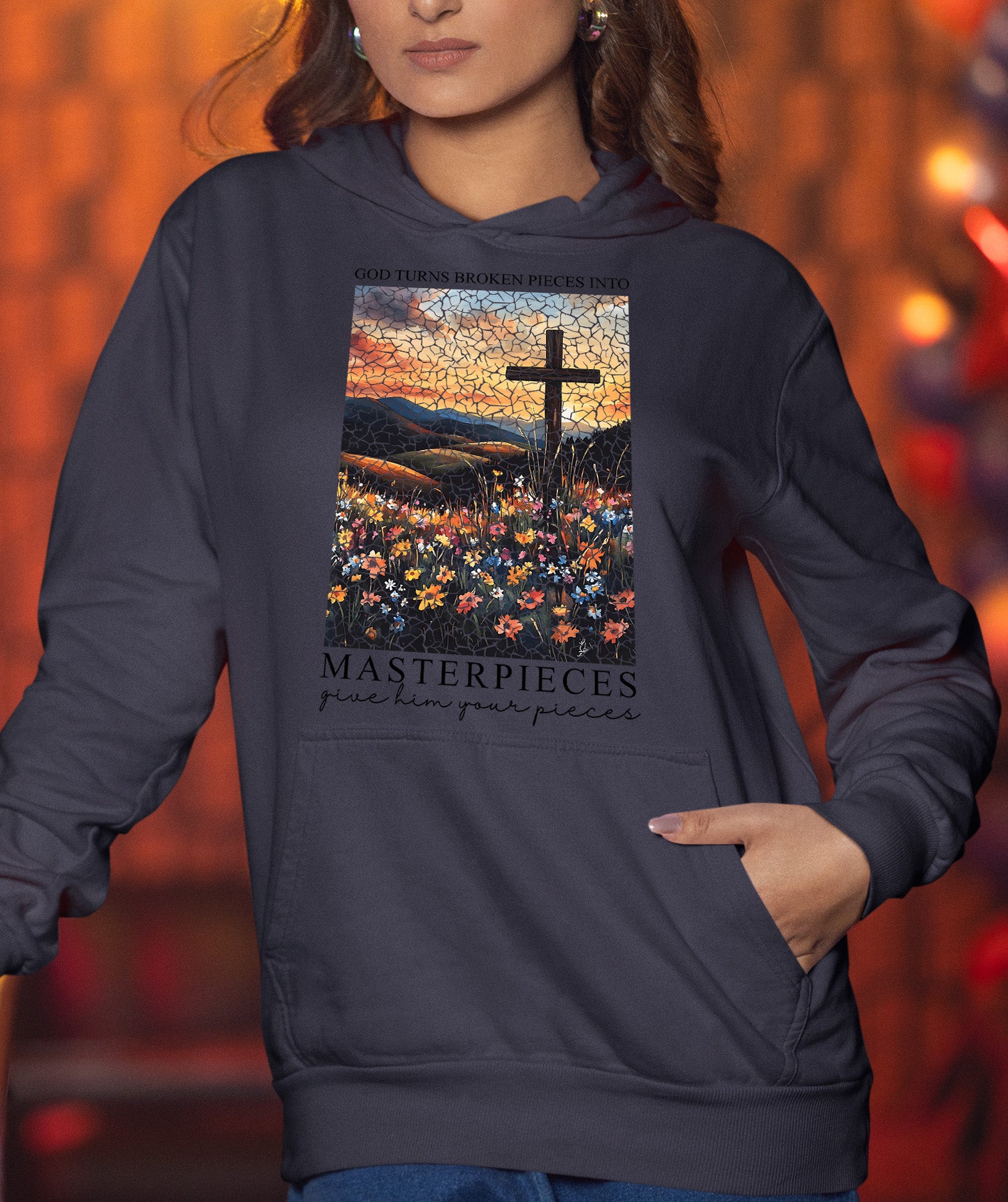 Christmas Masterpieces: Handmade Festive Art Collection for Holiday Gifting, Unique Seasonal Keepsakes Hoodie