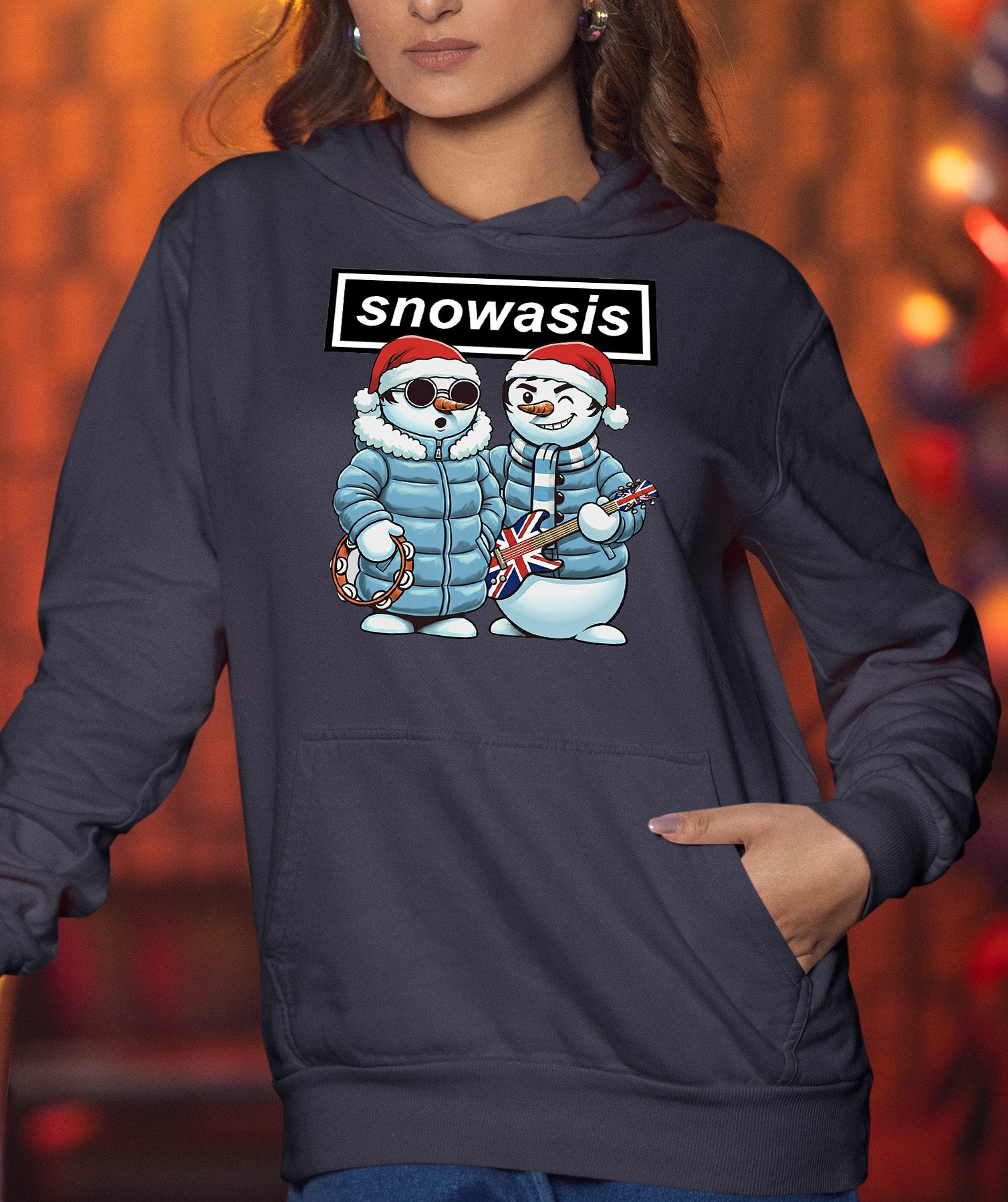 Snowasis Manchester Style Christmas Scene - Festive Seasonal Inspiration, Manchester-Inspired Holiday Vibe Hoodie