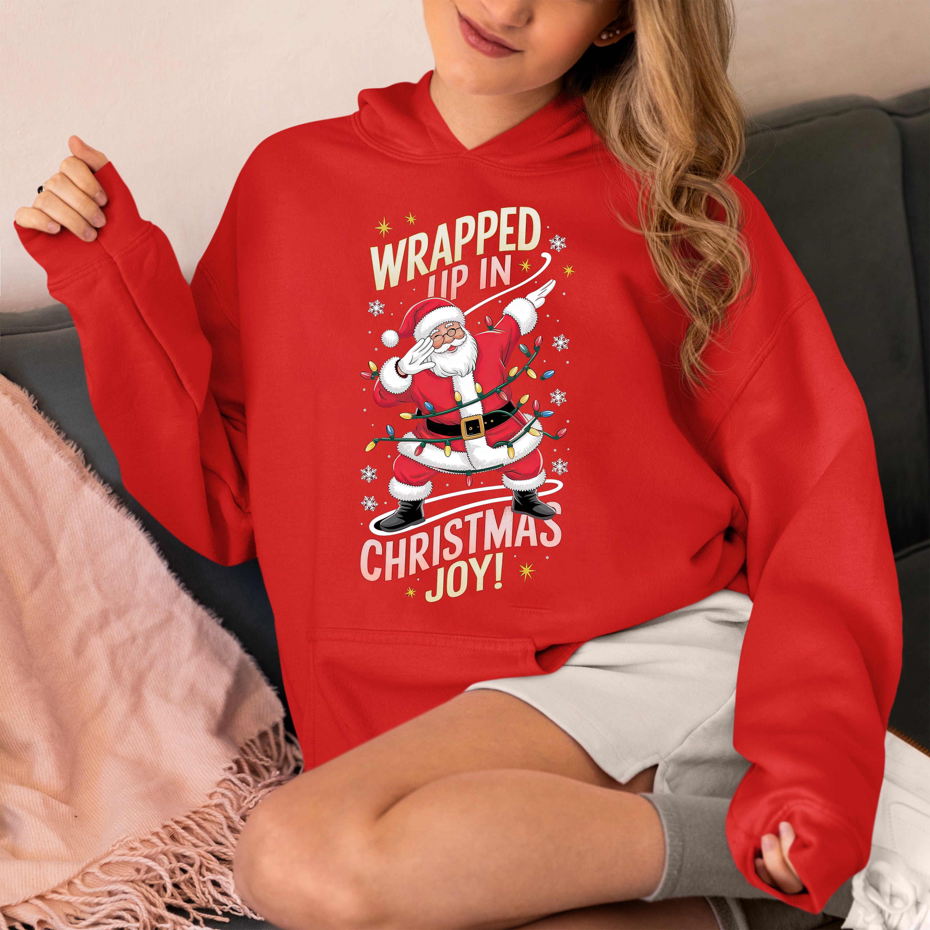 Wrapped up in Christmas Joy – Handmade Keepsake, Cozy Holiday Gift for Loved Ones, Heartfelt Seasonal Treasure Hoodie
