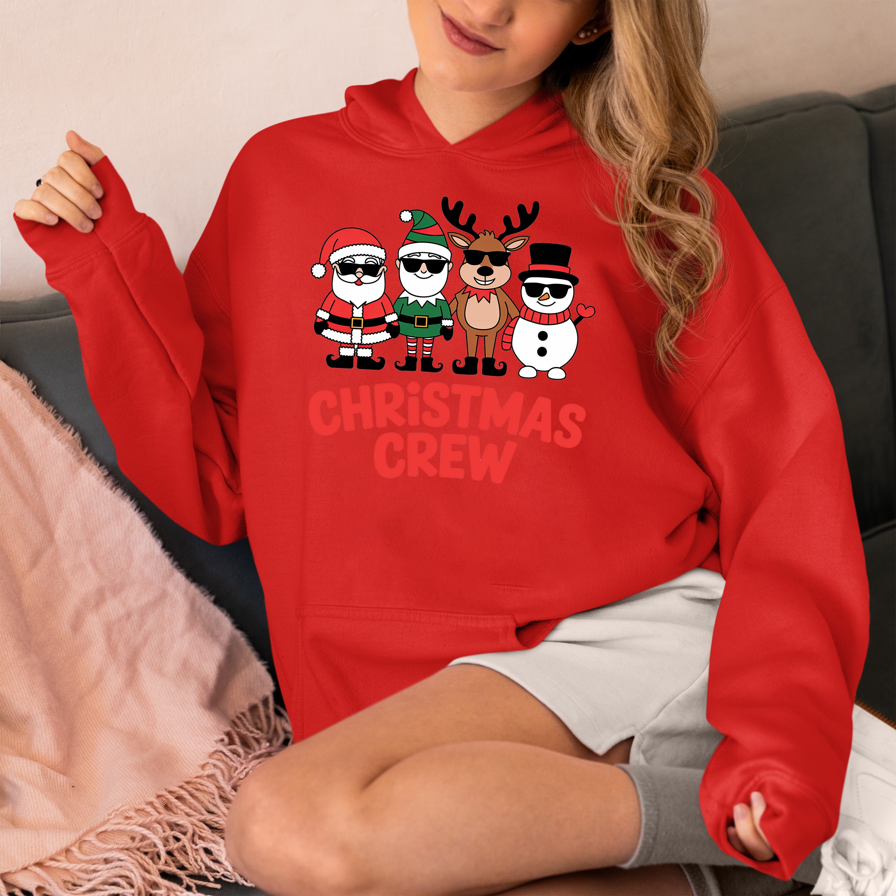 Christmas Crew: Cozy Holiday Squad Gift Idea for Friends & Family | Festive Seasonal Theme Hoodie
