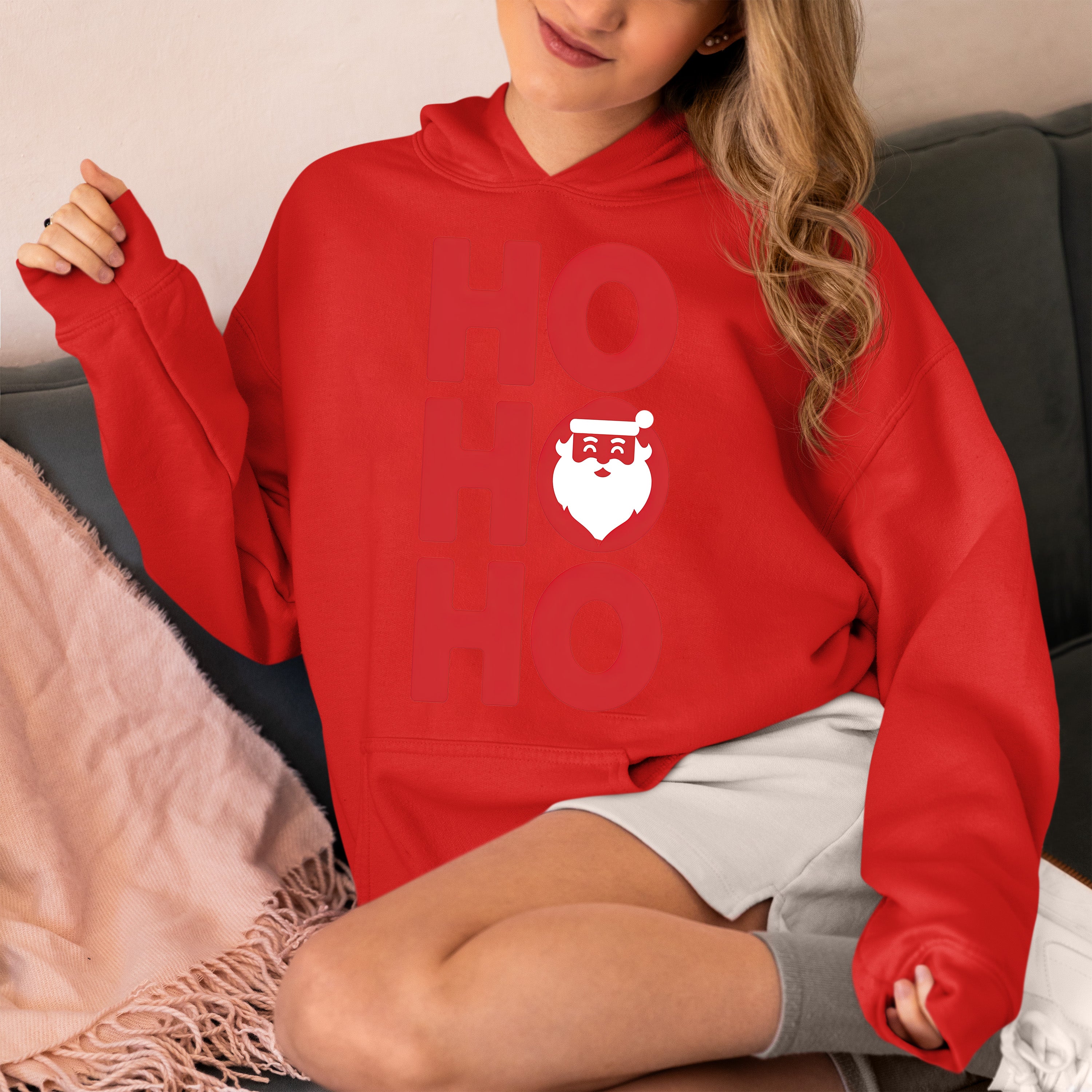 Ho Ho Ho Christmas Cheer — Festive Seasonal Joy for the Holidays, Merry & Bright Hoodie