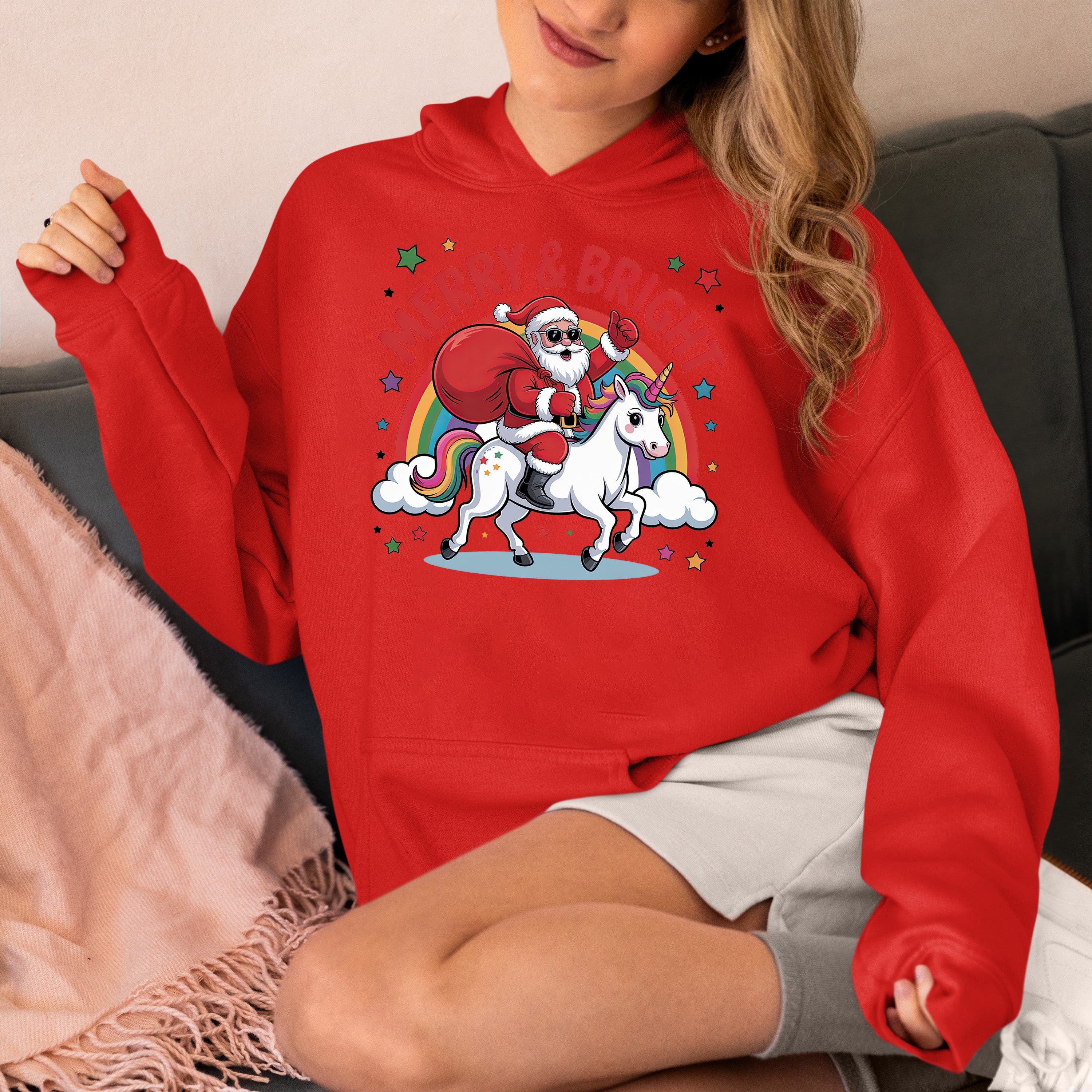 Merry & Bright Christmas Gift Tags for Gift Wrapping - Festive Holiday Labels for Packages Hoodie