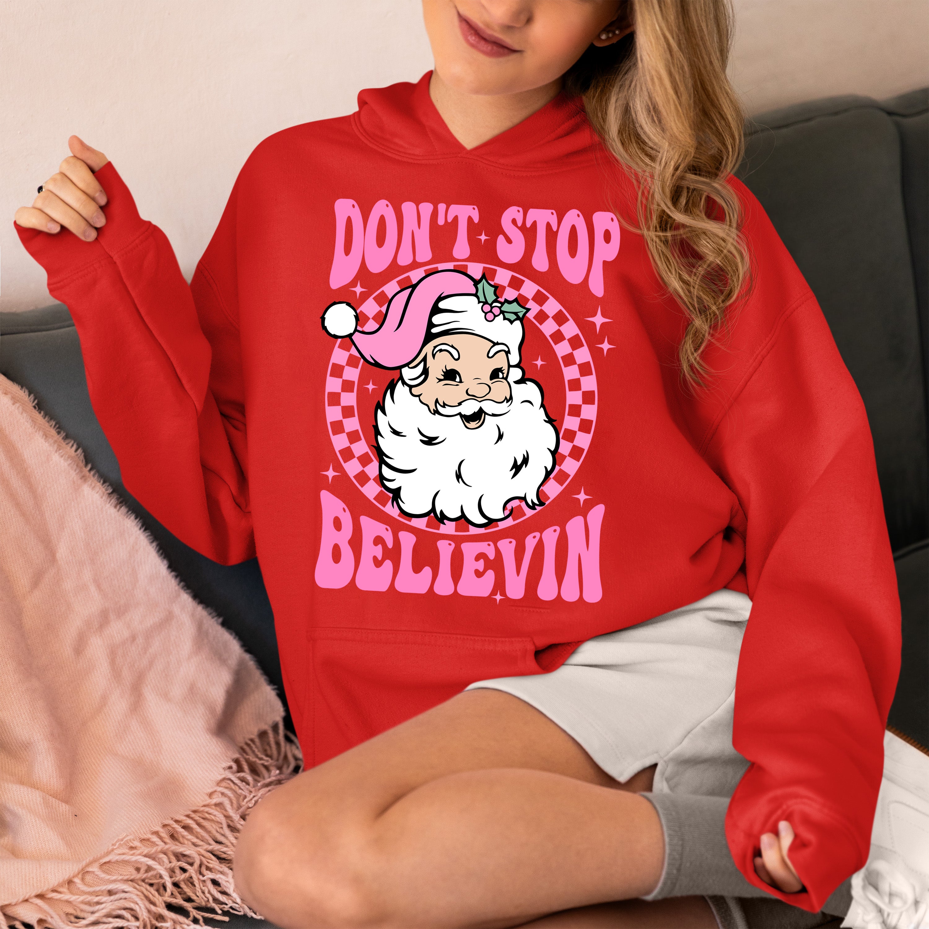 Christmas Cozy Knit Theme for Holiday Cheer - Festive Gift for Season of Joy Hoodie
