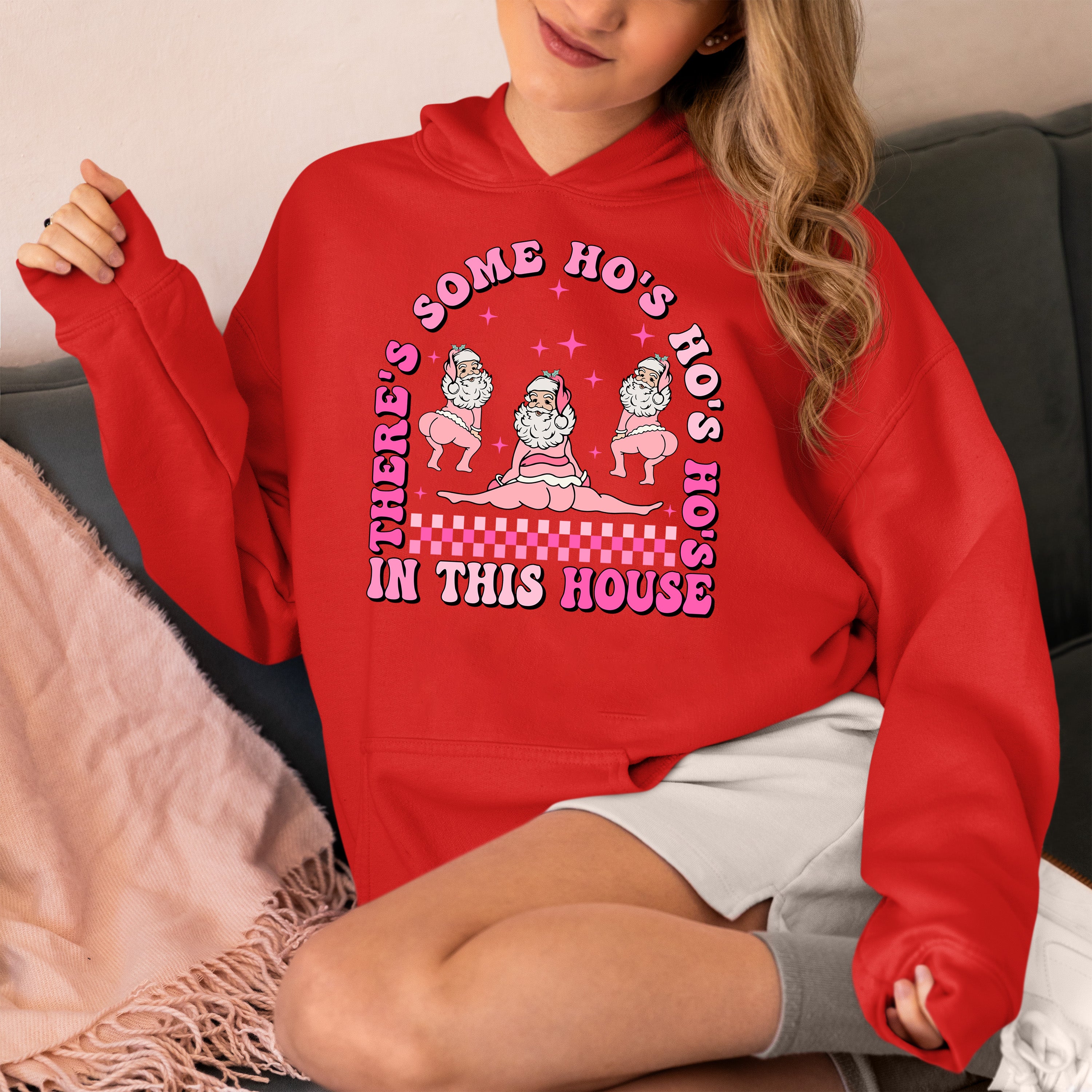 Festive Christmas Scene Art – Cozy Winter Village Illustration, Seasonal Gift for Home & Collectors Hoodie