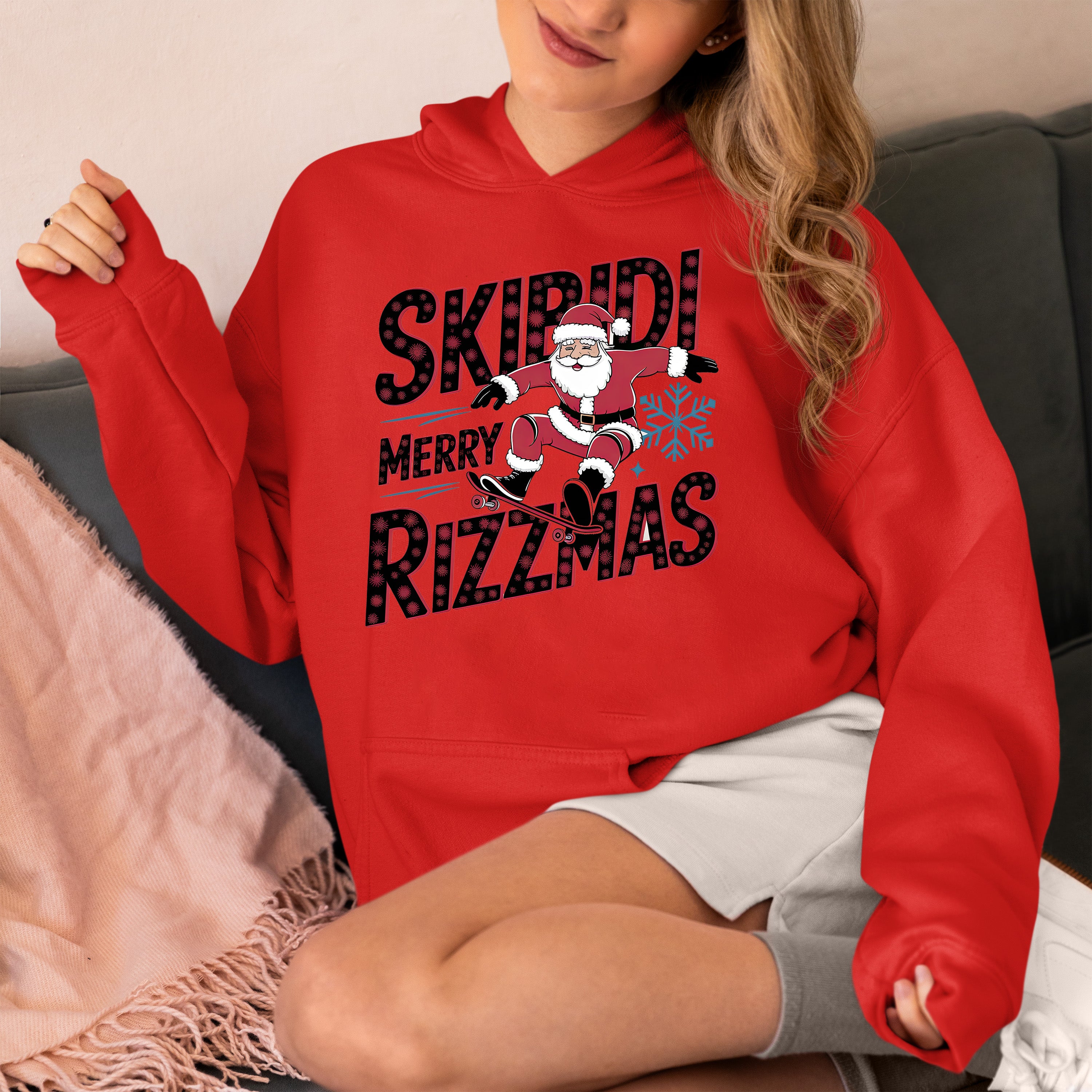 Skibidi Merry Rizzmas Christmas Cheer Festive Keepsake for Holiday Season Gift Hoodie