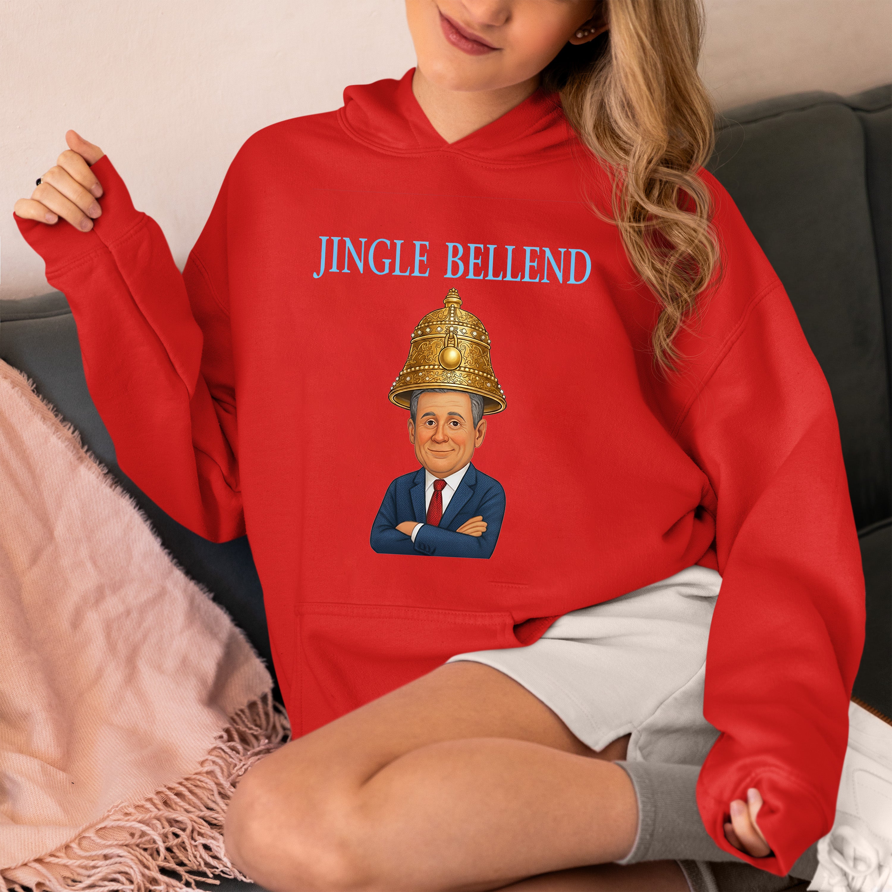 Jingle Bellend – Christmas Cheer Jewelry, Festive Holiday Accessory, Yuletide Sparkle Gift, Seasonal Celebration Hoodie