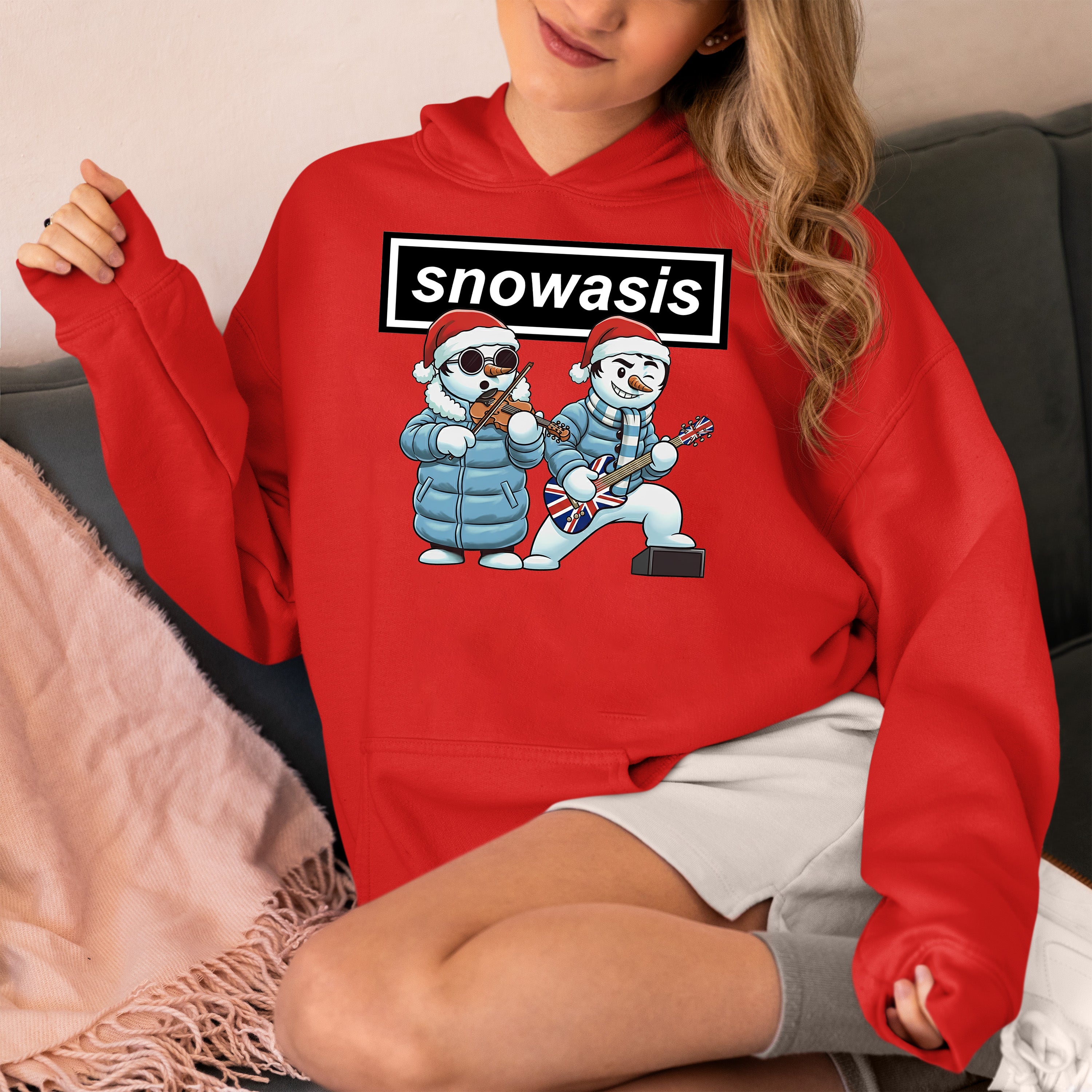 Snowasis Guitar and Violin Christmas Keepsake Gift for Music Lovers Hoodie