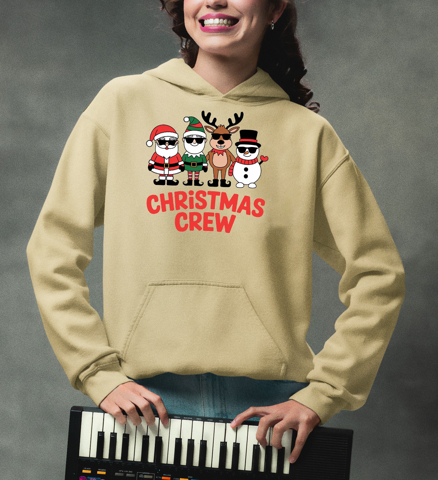 Christmas Crew: Cozy Holiday Squad Gift Idea for Friends & Family | Festive Seasonal Theme Hoodie