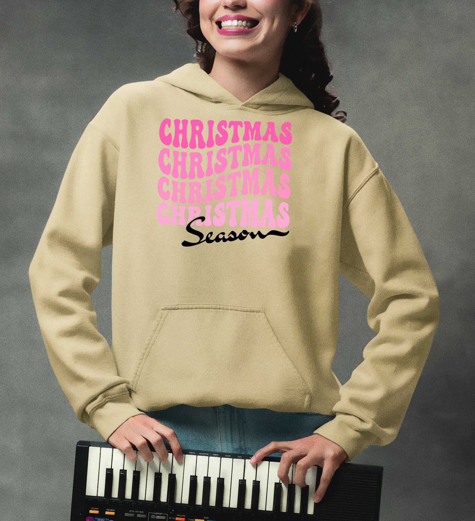Christmas Season Inspired Artwork for Holiday Home | Festive Canvas Art Gift Idea Hoodie
