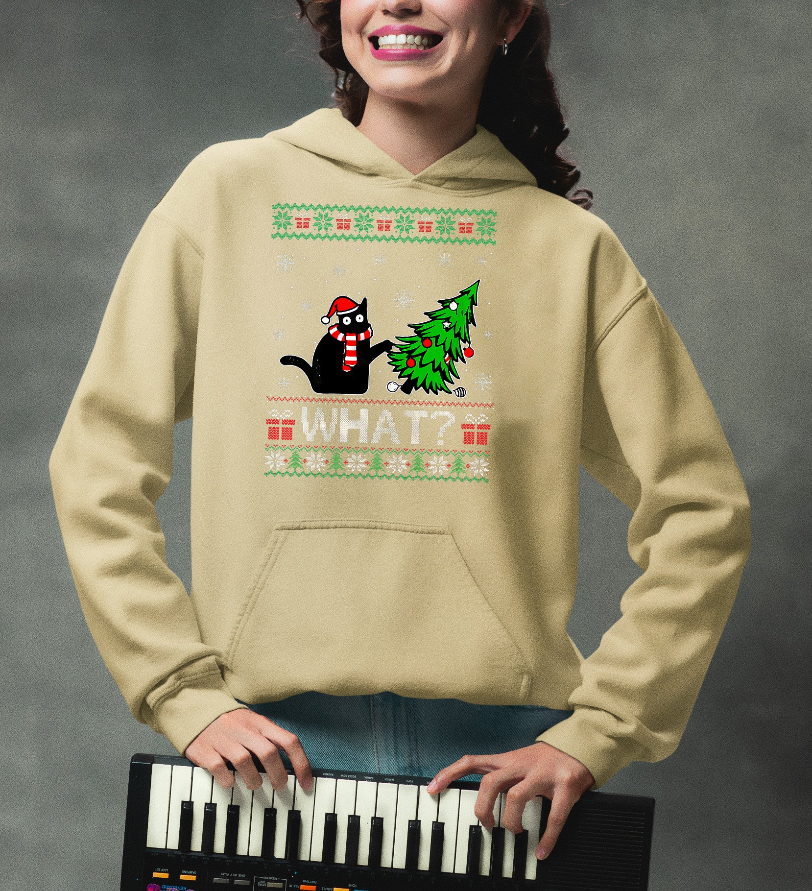 Retro Christmas Vintage Holiday Motif for Crafts, Scrapbooks, and DIY Projects Hoodie