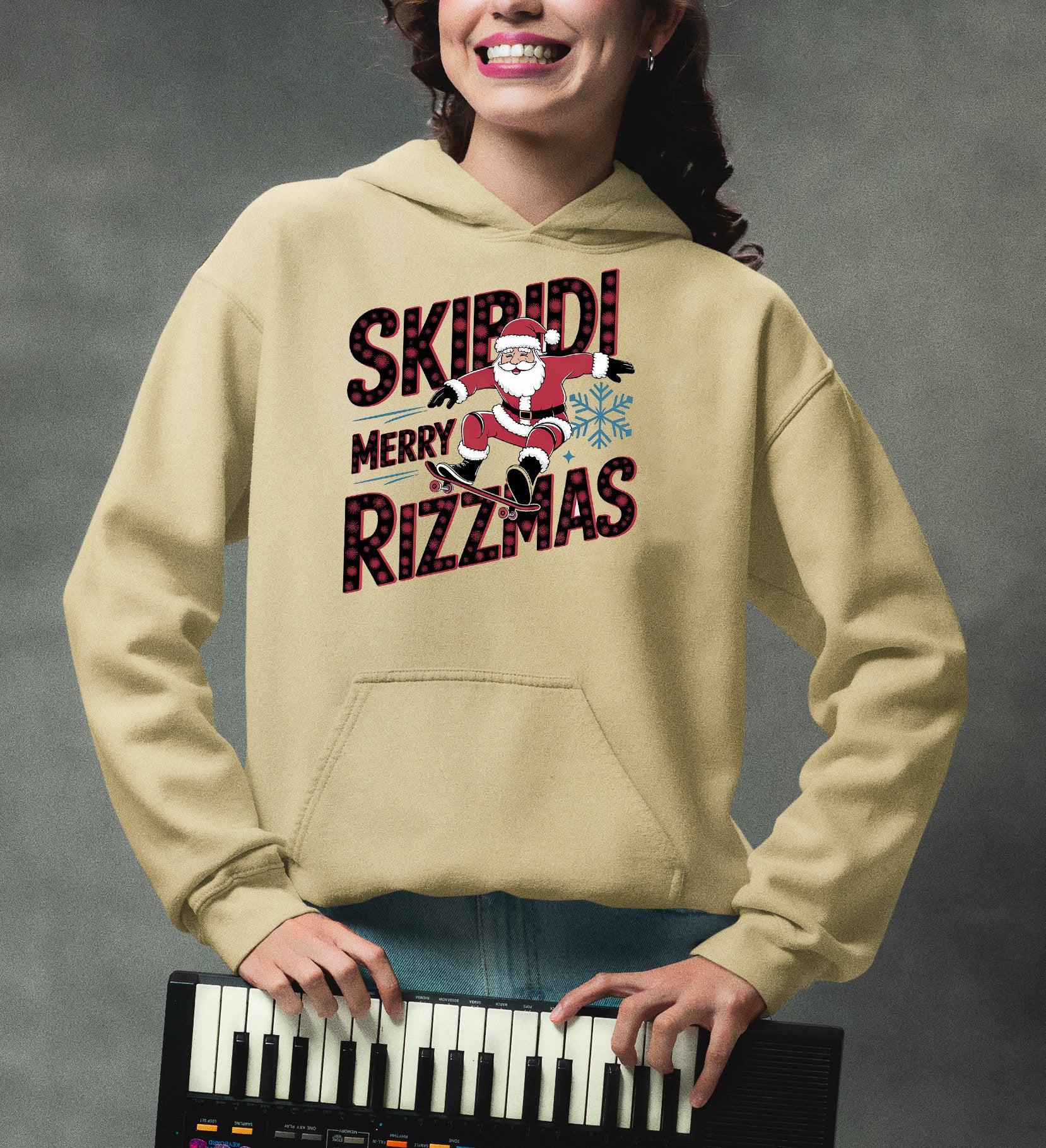 Skibidi Merry Rizzmas Christmas Cheer Festive Keepsake for Holiday Season Gift Hoodie