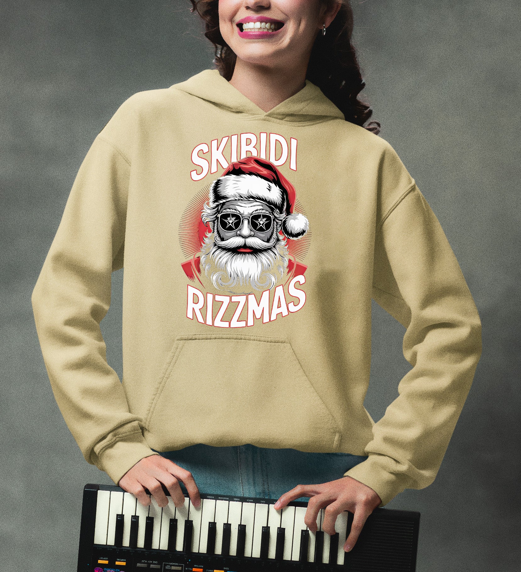 Skibidi Rizzmass Grovey Santa Christmas Spirit Gift Idea for Pop Culture Fans Hoodie