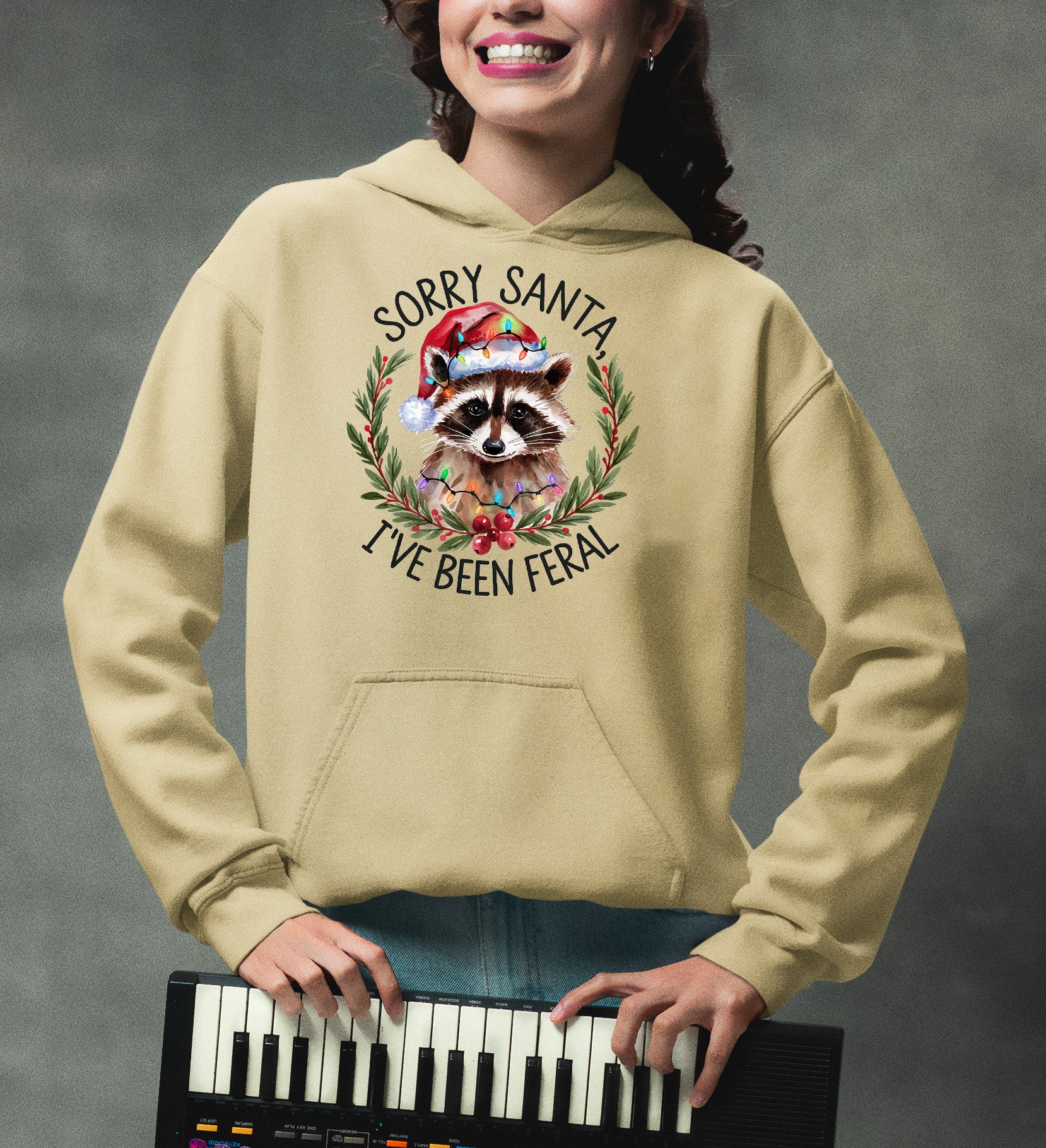 Sorry Santa, I’ve Been Fereal — Christmas Themed Quote for Festive DIY Creations, Holiday Cheer Gift Idea Hoodie