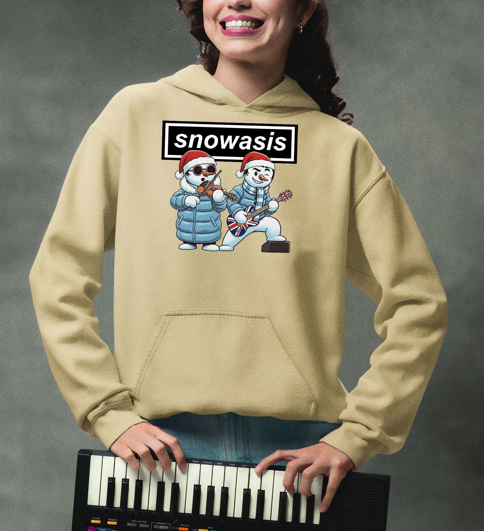 Snowasis Guitar and Violin Christmas Keepsake Gift for Music Lovers Hoodie