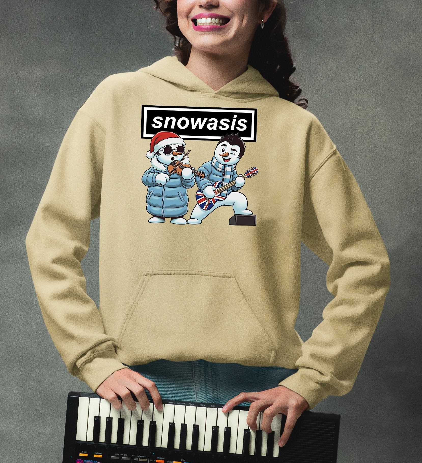 Snowasis Violin Gutar Winking – Christmas Music Themed Charm for Stockings & Holiday Accessories Hoodie