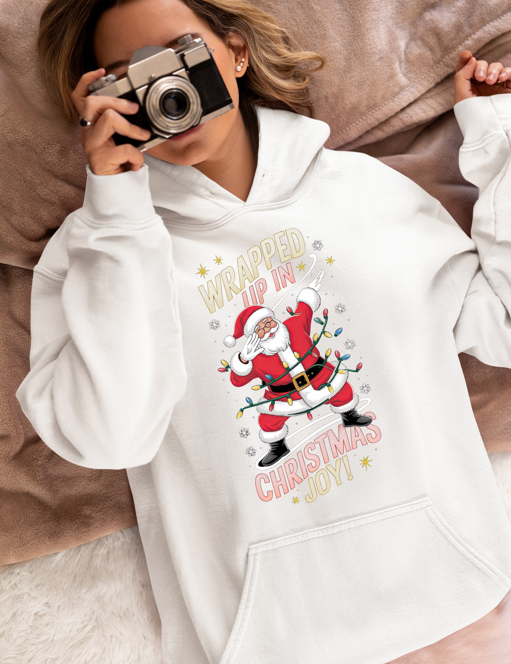 Wrapped up in Christmas Joy – Handmade Keepsake, Cozy Holiday Gift for Loved Ones, Heartfelt Seasonal Treasure Hoodie