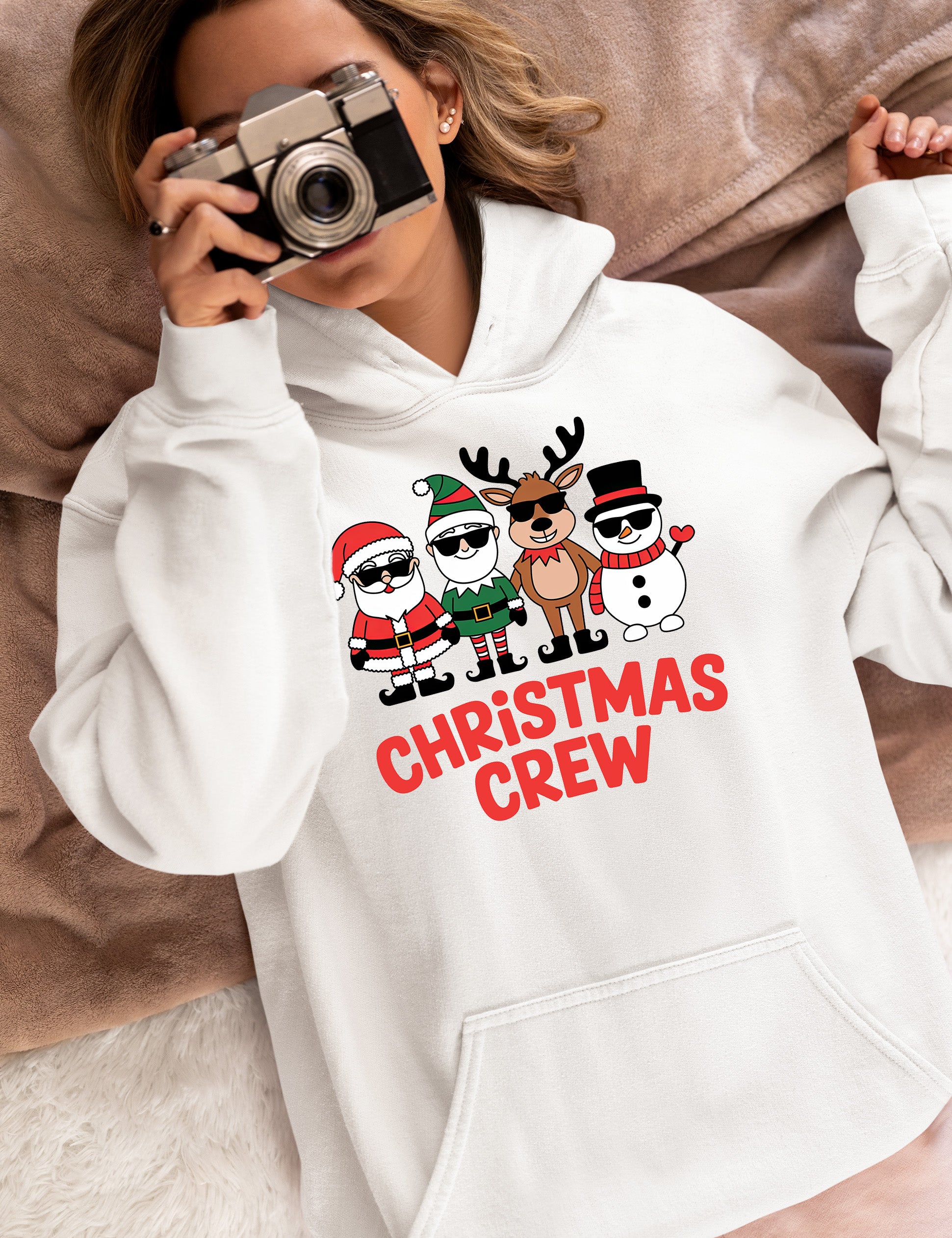 Christmas Crew: Cozy Holiday Squad Gift Idea for Friends & Family | Festive Seasonal Theme Hoodie