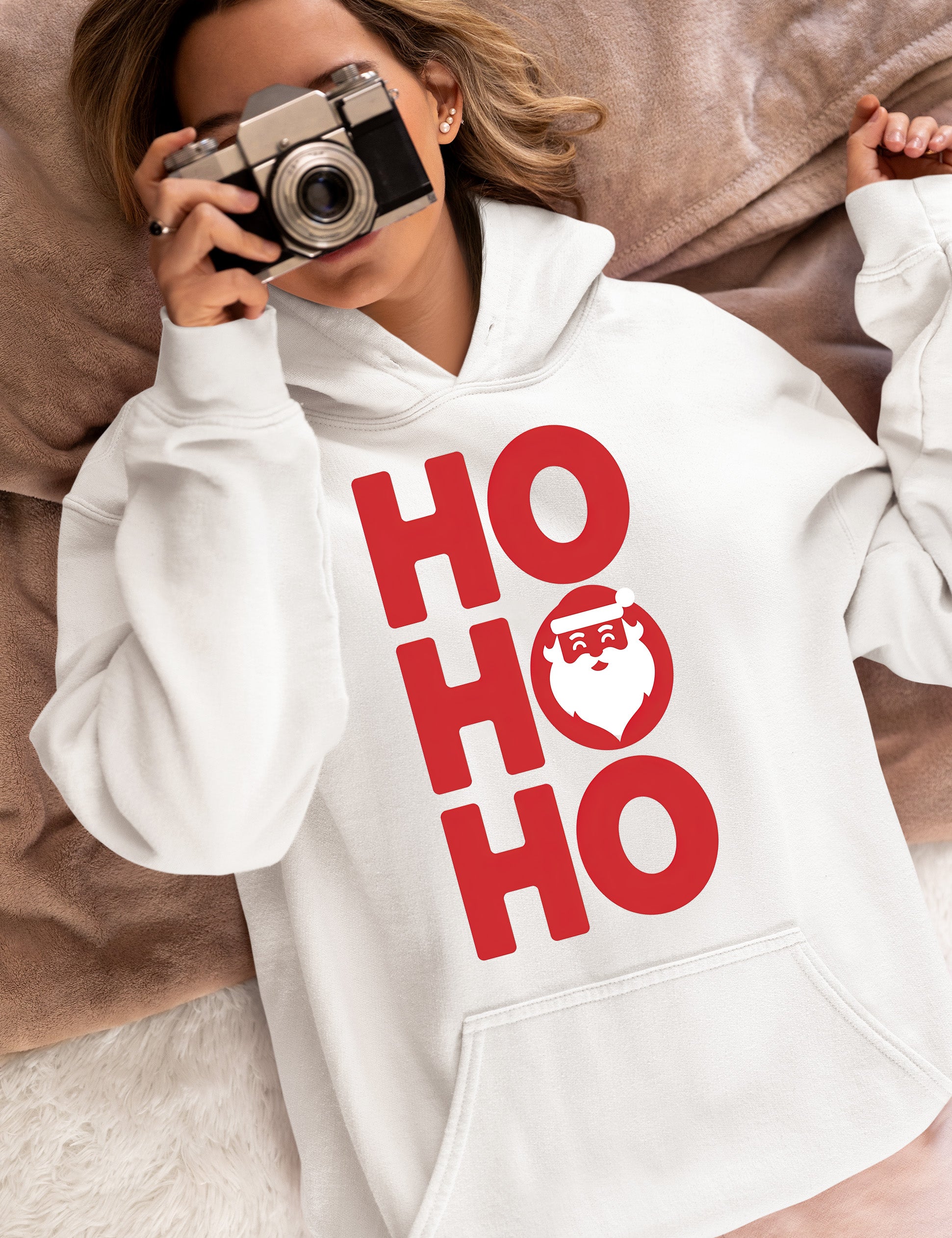 Ho Ho Ho Christmas Cheer — Festive Seasonal Joy for the Holidays, Merry & Bright Hoodie
