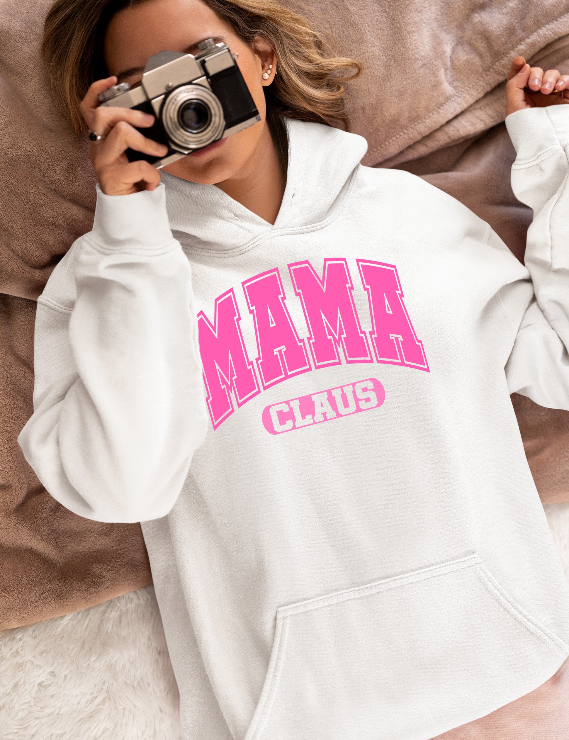 Mama Claus Christmas Joy Gift for Mom | Cozy Holiday Theme for Mom - Seasonal Cheer Hoodie