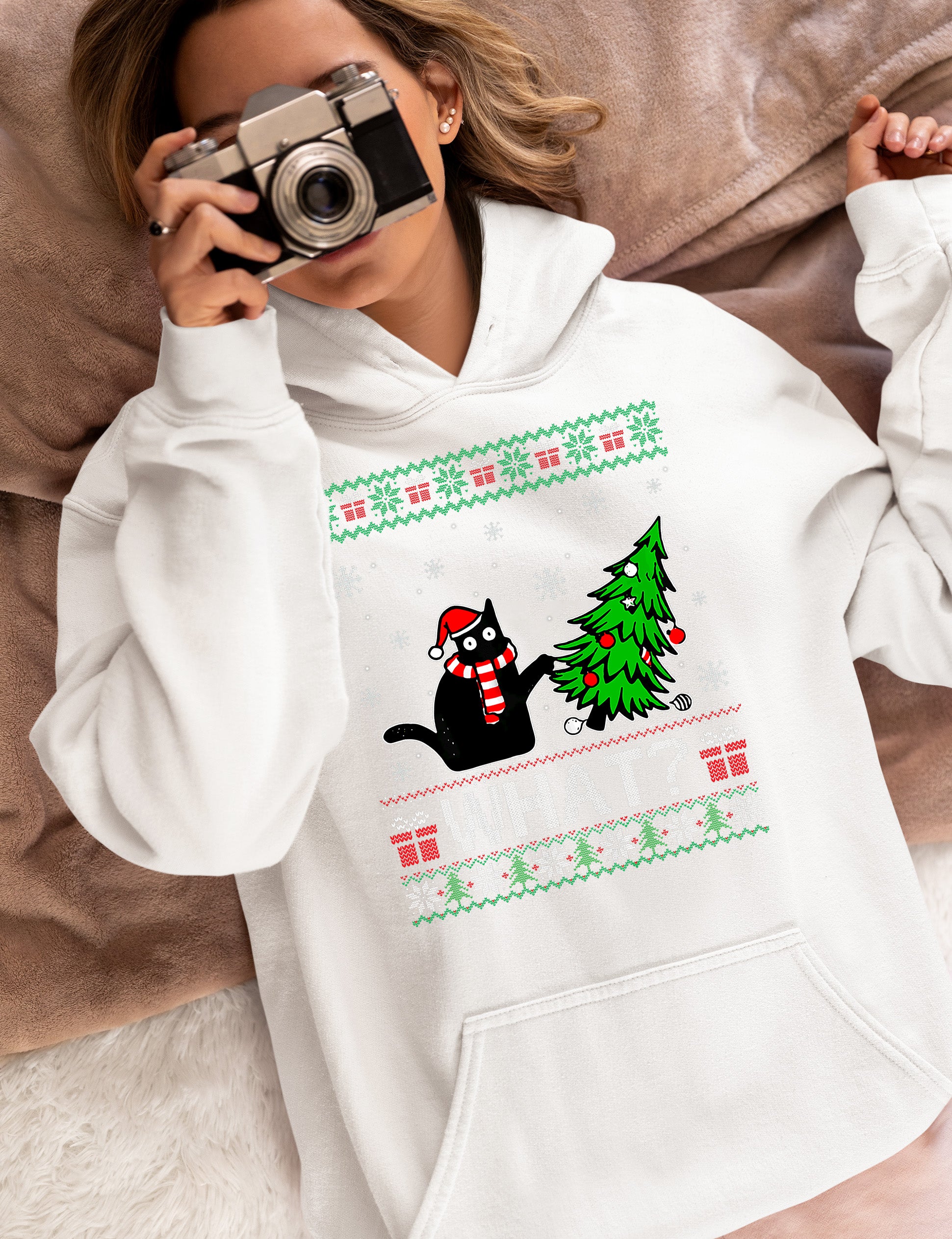 Retro Christmas Vintage Holiday Motif for Crafts, Scrapbooks, and DIY Projects Hoodie
