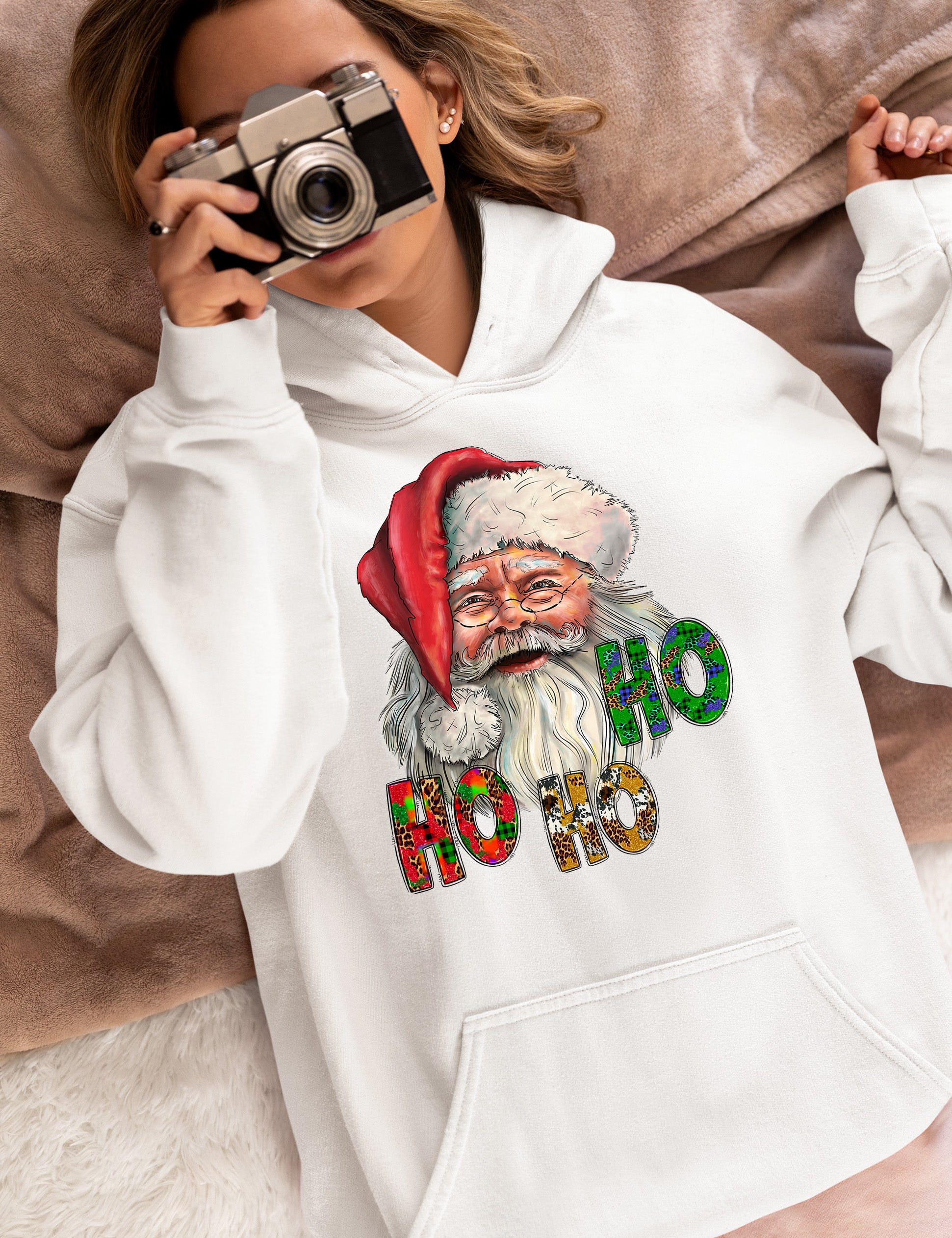 Ho Ho Ho Santa Christmas Festive Holiday Keepsake Gift Idea Hoodie