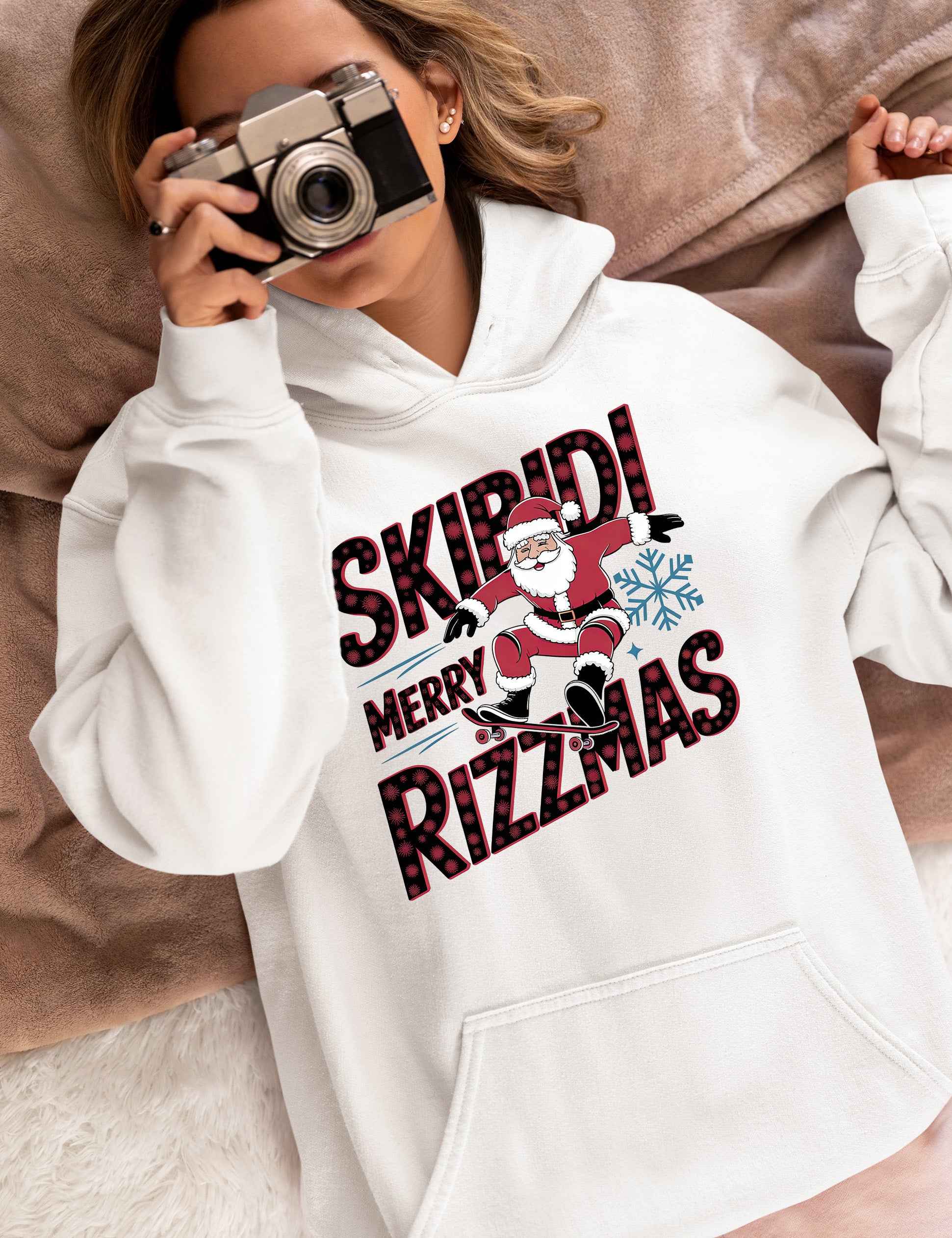 Skibidi Merry Rizzmas Christmas Cheer Festive Keepsake for Holiday Season Gift Hoodie
