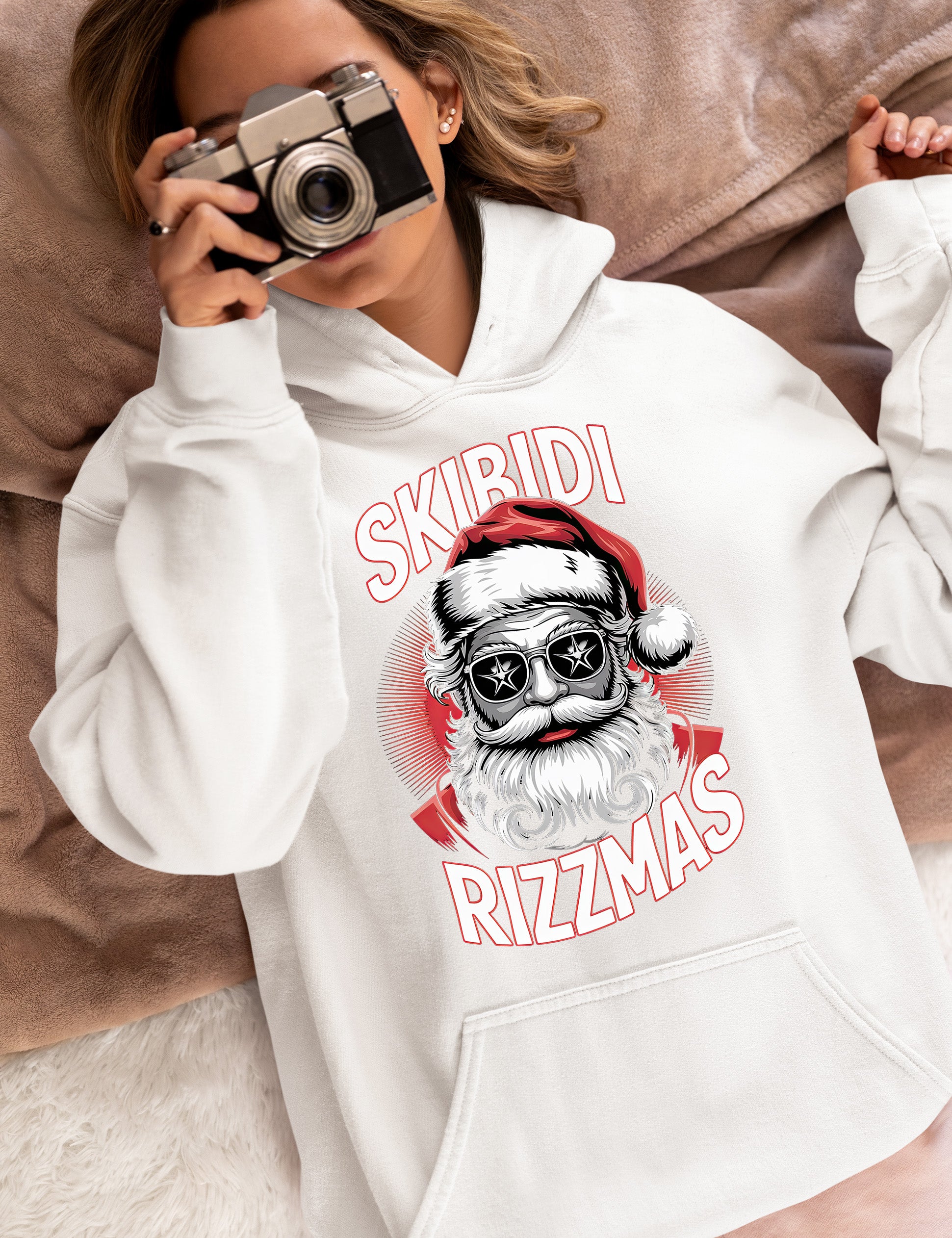Skibidi Rizzmass Grovey Santa Christmas Spirit Gift Idea for Pop Culture Fans Hoodie