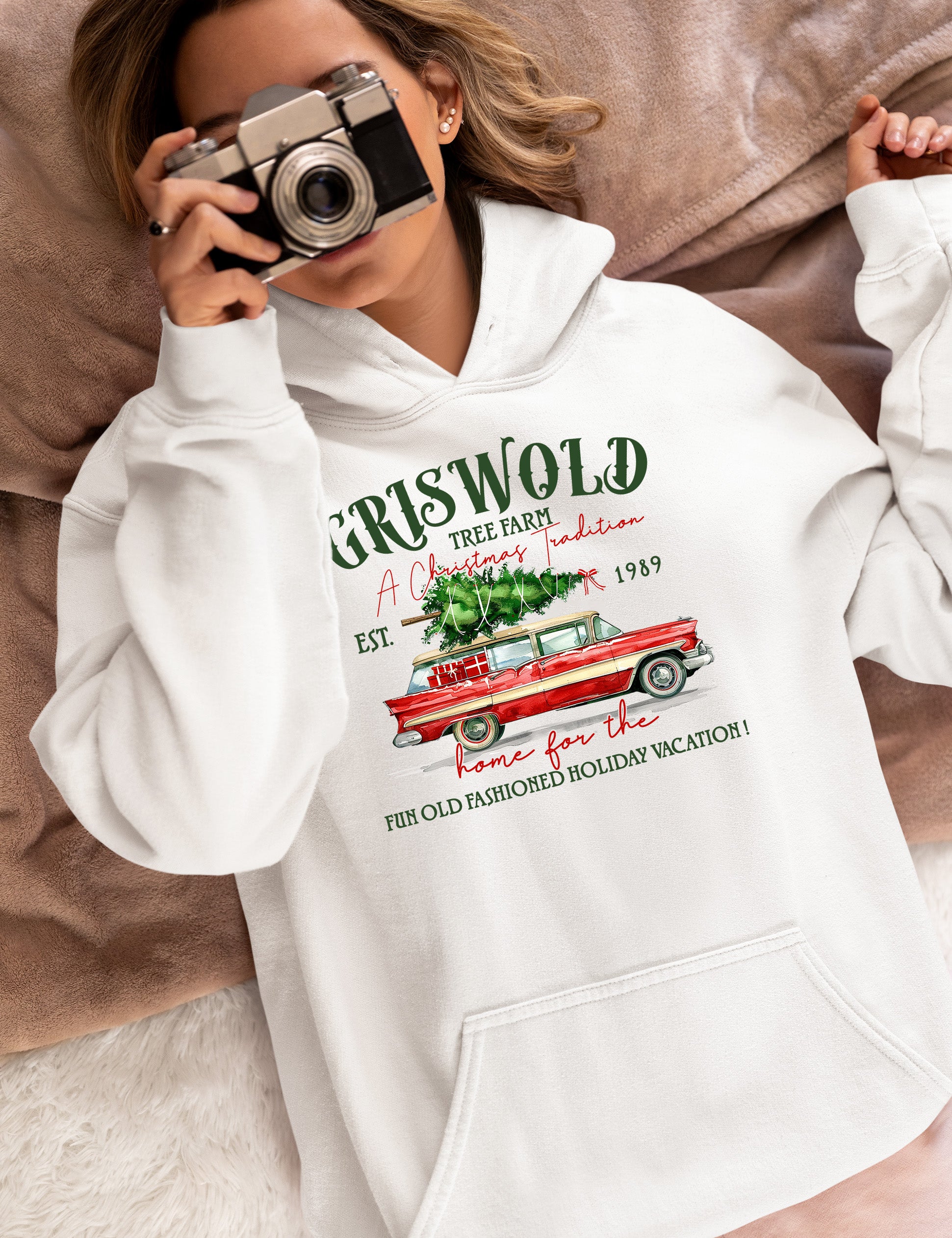 Griswold Tree Farm Christmas Magic, Rustic Holiday Charm for Seasonal Celebrations and Gift Giving Hoodie