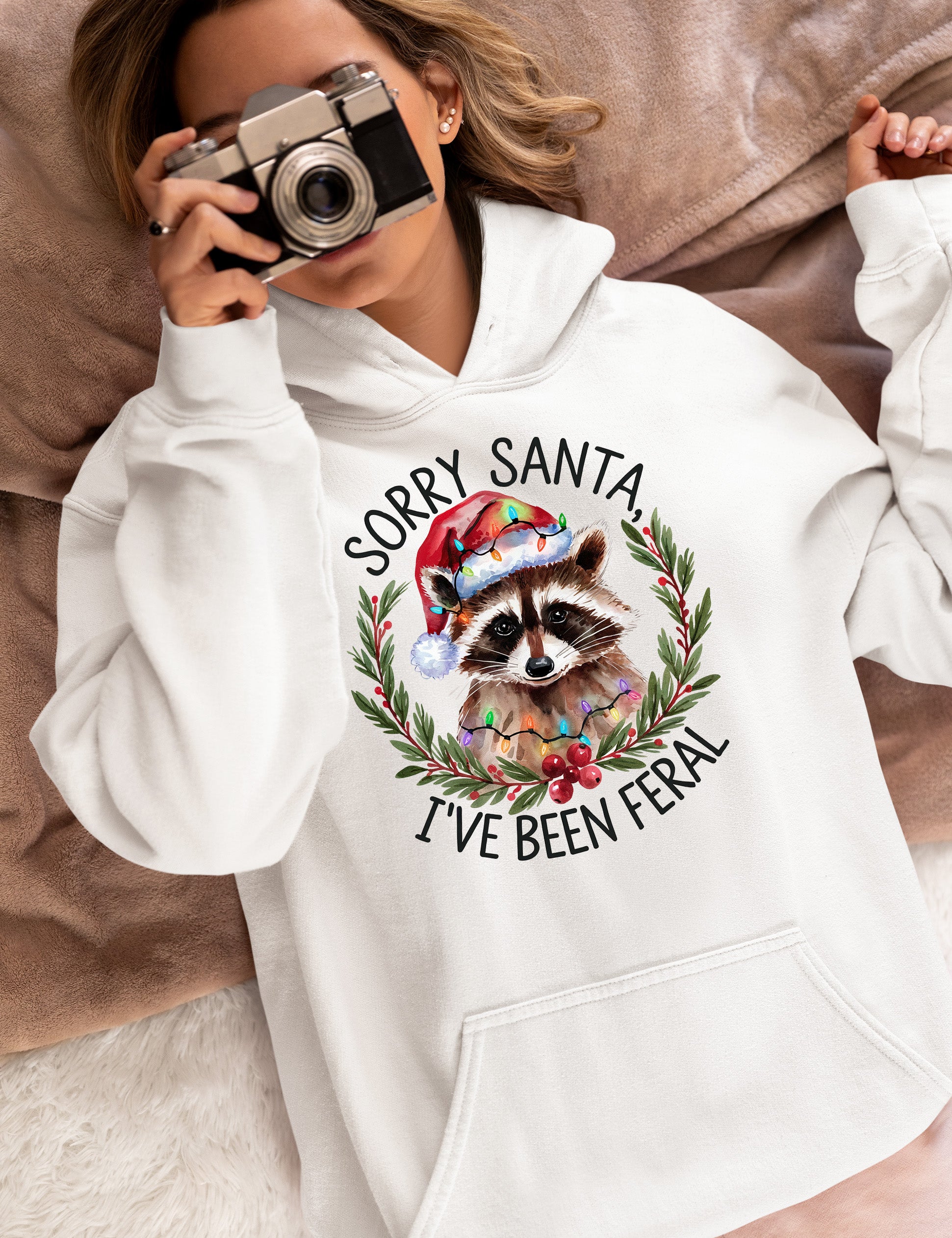 Sorry Santa, I’ve Been Fereal — Christmas Themed Quote for Festive DIY Creations, Holiday Cheer Gift Idea Hoodie