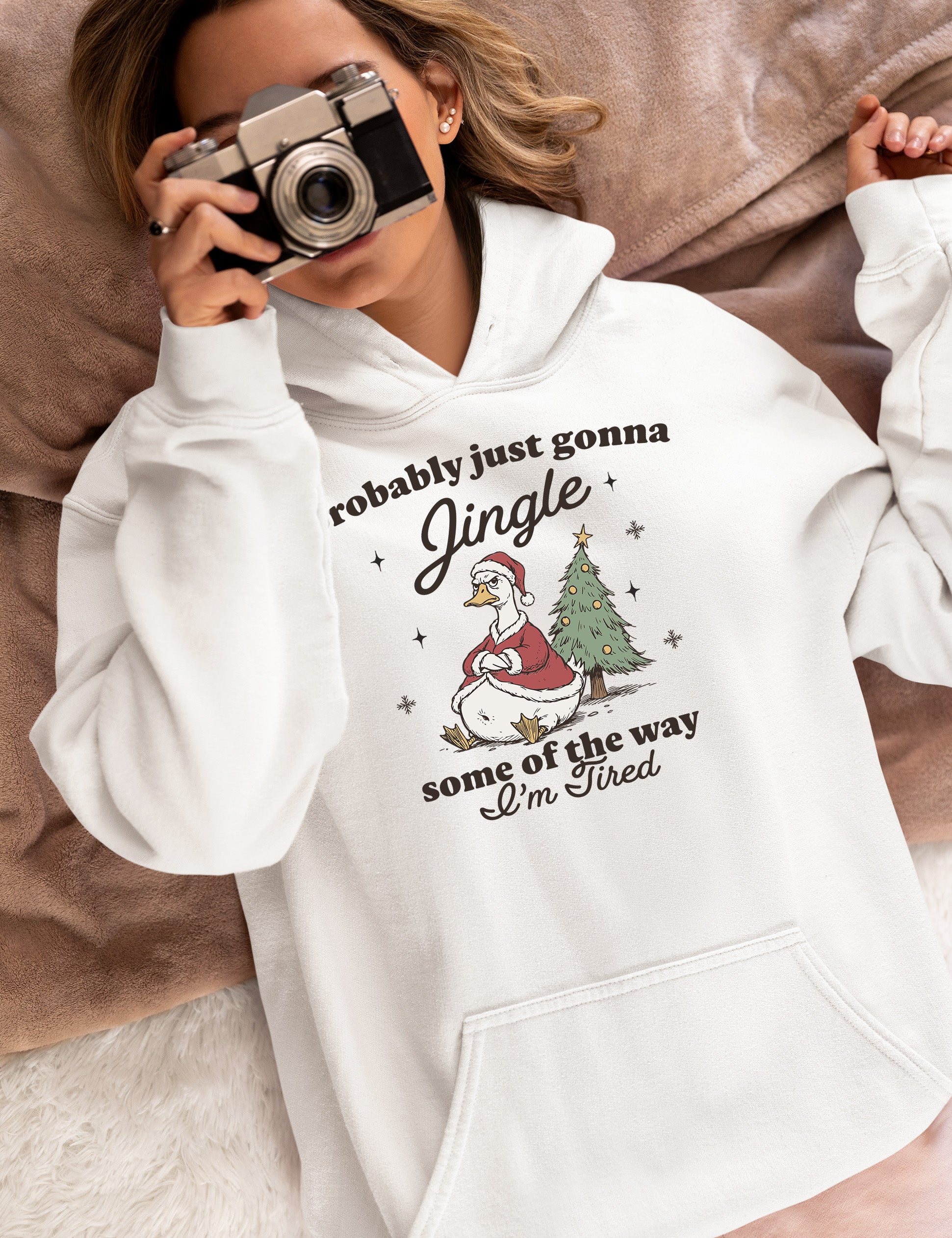Christmas Joy Collection: Festive accessory with bell charm, sparkling red & green accents for holiday cheer, perfect gift idea, jingle Hoodie
