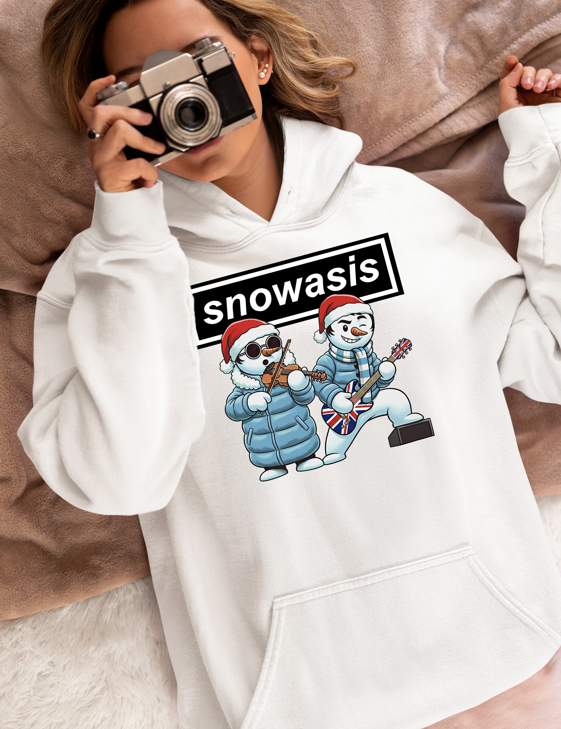 Snowasis Guitar and Violin Christmas Keepsake Gift for Music Lovers Hoodie