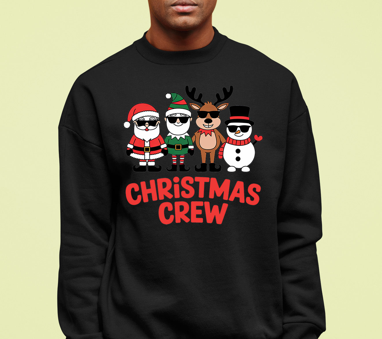 Christmas Crew: Cozy Holiday Squad Gift Idea for Friends & Family | Festive Seasonal Theme Sweatshirt