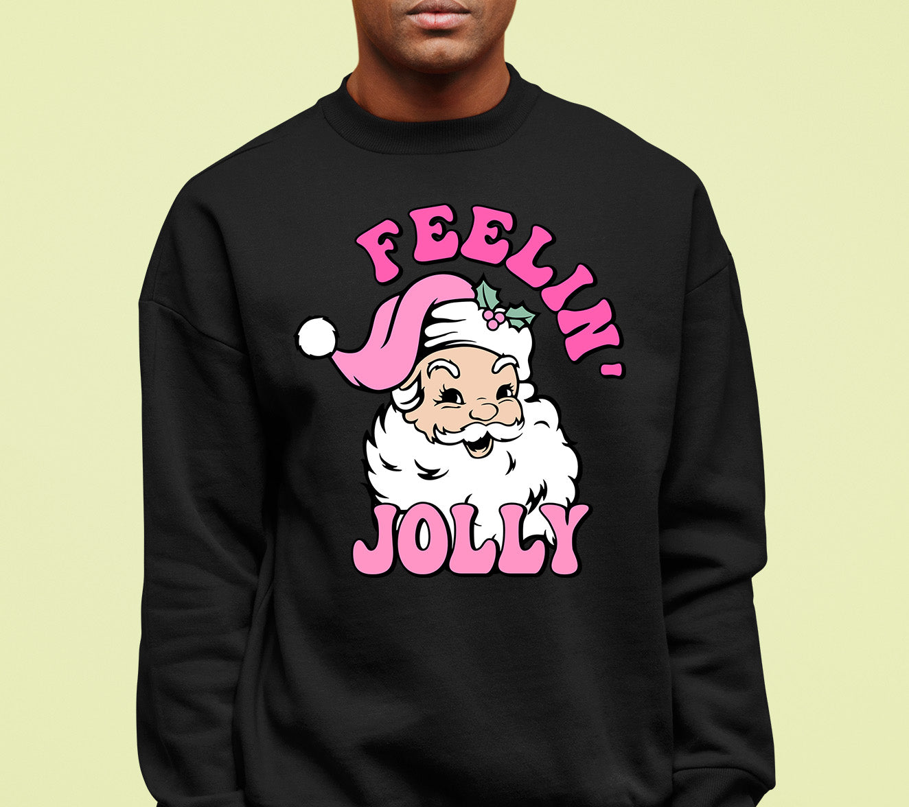 Feelin Jolly Christmas Theme for Festive Lovers - Cozy Seasonal Gift Idea Sweatshirt