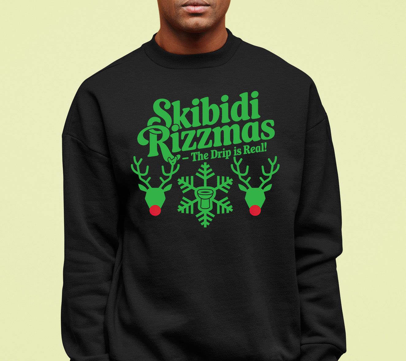 Skibidi Rizzman Christmas Character - Festive Holiday Cheer for Fans, Whimsical Seasonal Gift Idea Sweatshirt