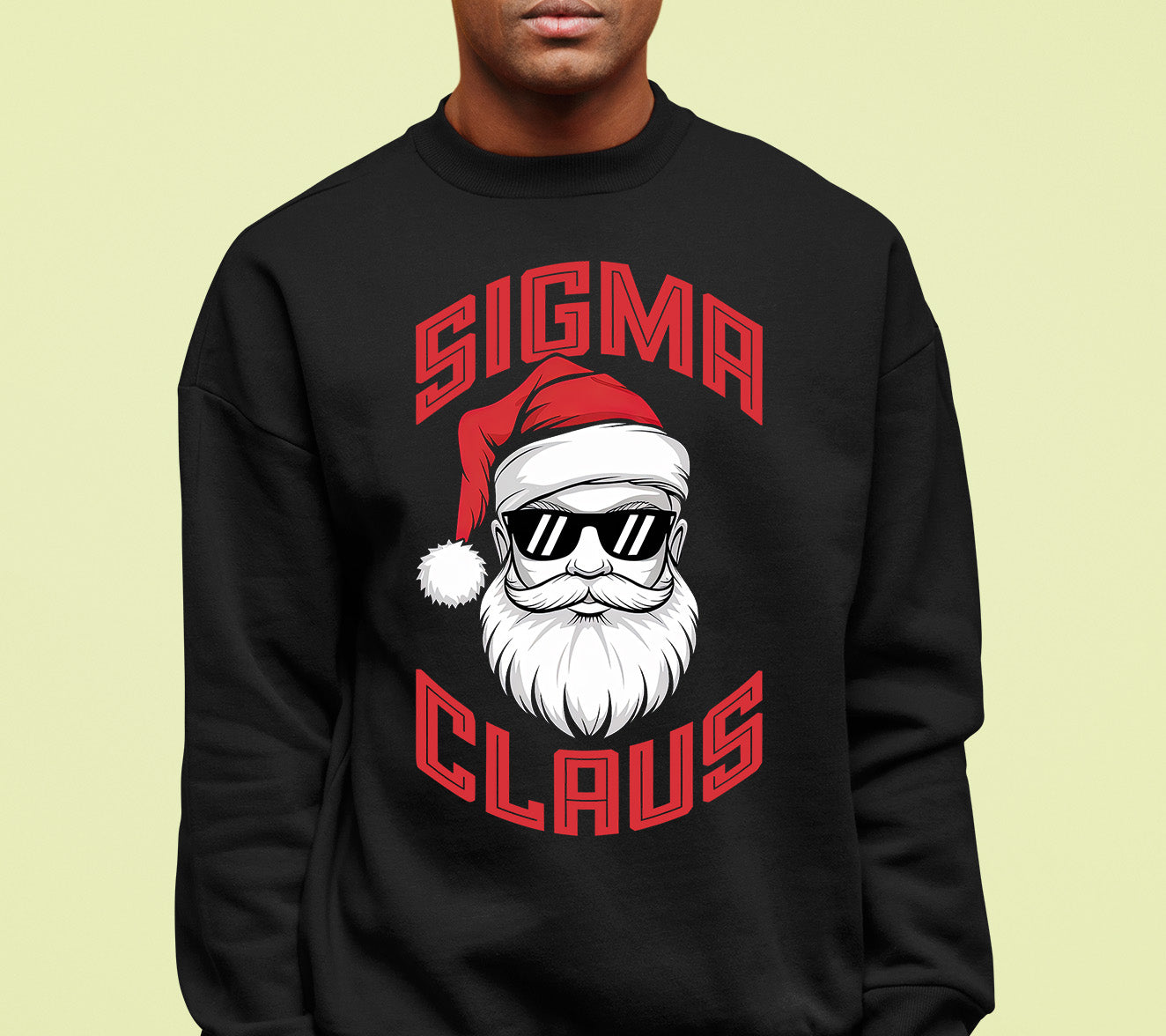 Sigma Claus Christmas Santa Illustration - Festive Holiday Artwork for Seasonal Cheer Sweatshirt